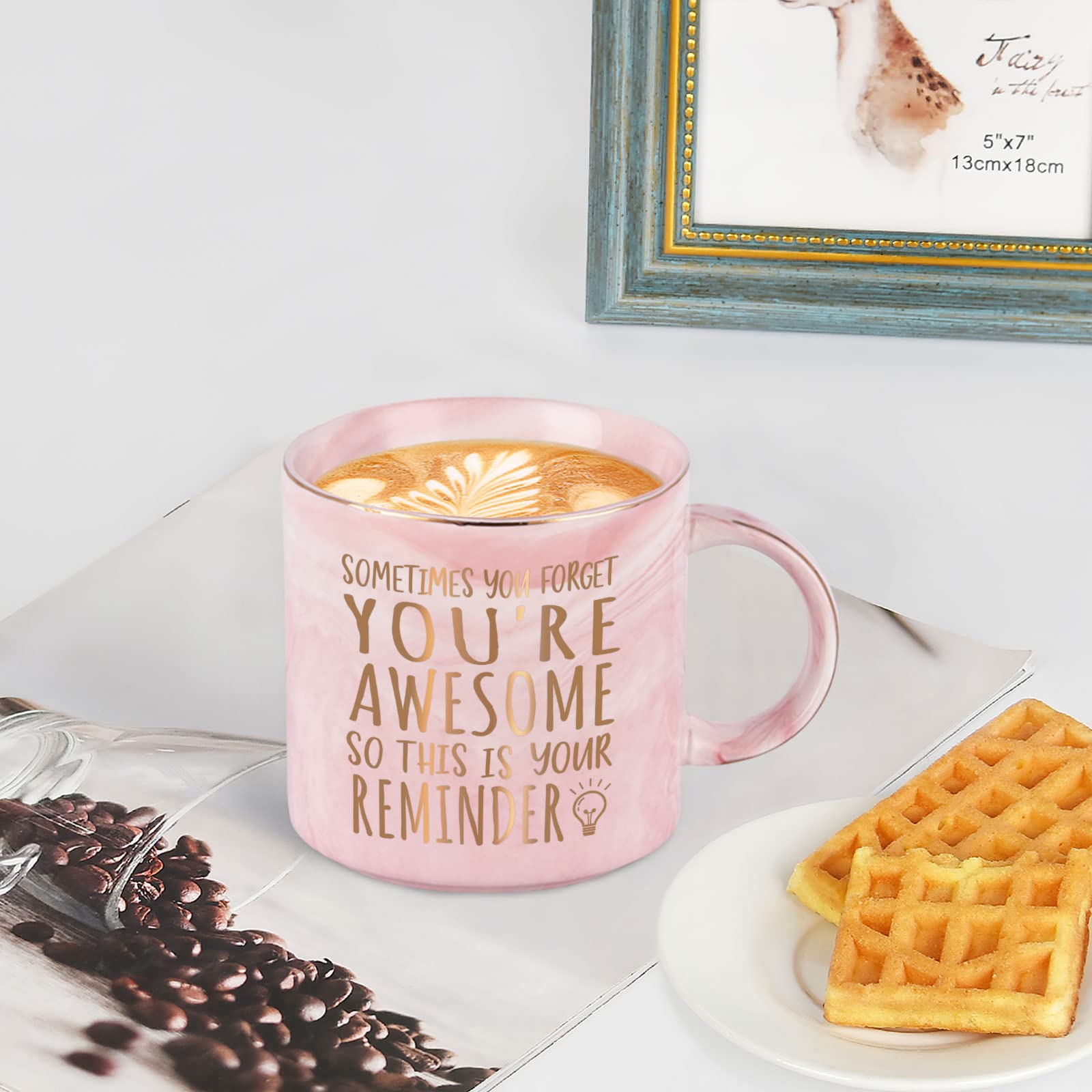 Thank You Gifts for Women  Sometimes You Forget You're Awesome Mug  Inspirational Encouragement Gifts for Women  Appreciation Congratulations Farewell Gifts for Her Women Coworkers Friends  12 Oz Pink