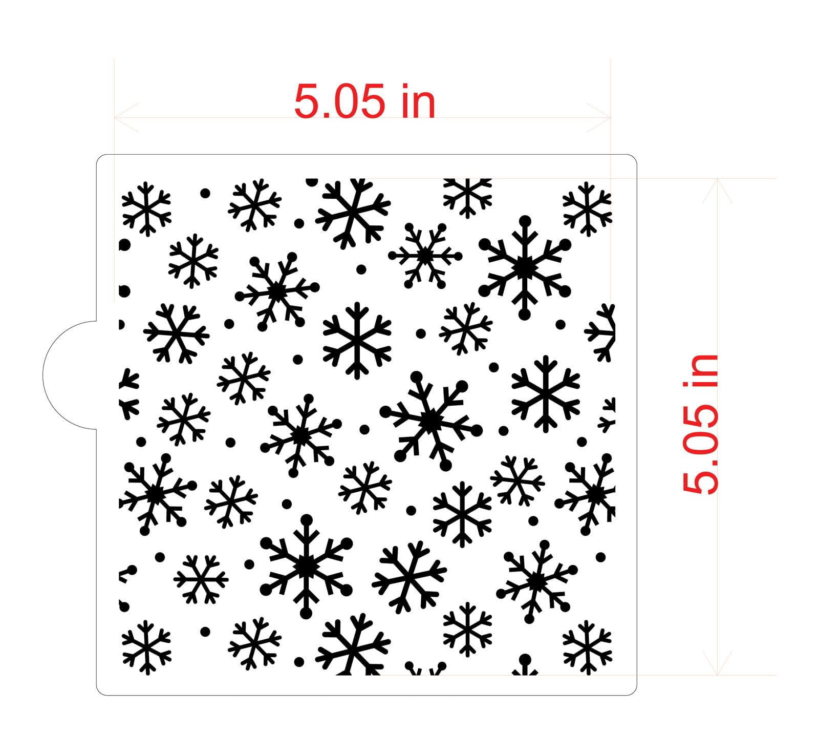 Snowflakes Cookie And Craft Stencil Cm036 By Designer Stencils