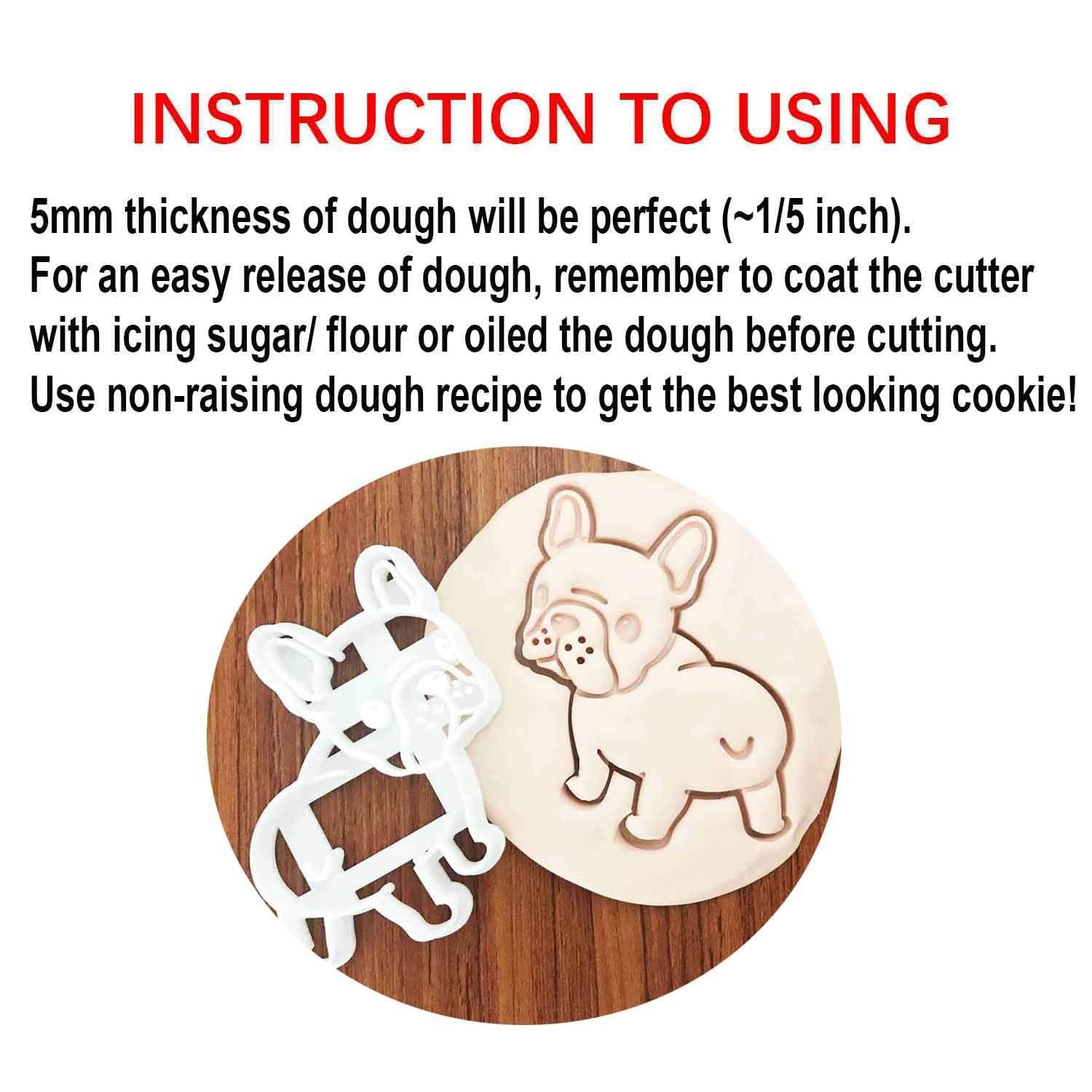 French Bulldog Butt Cookie Cutter, Cute Dog Shaped Mold