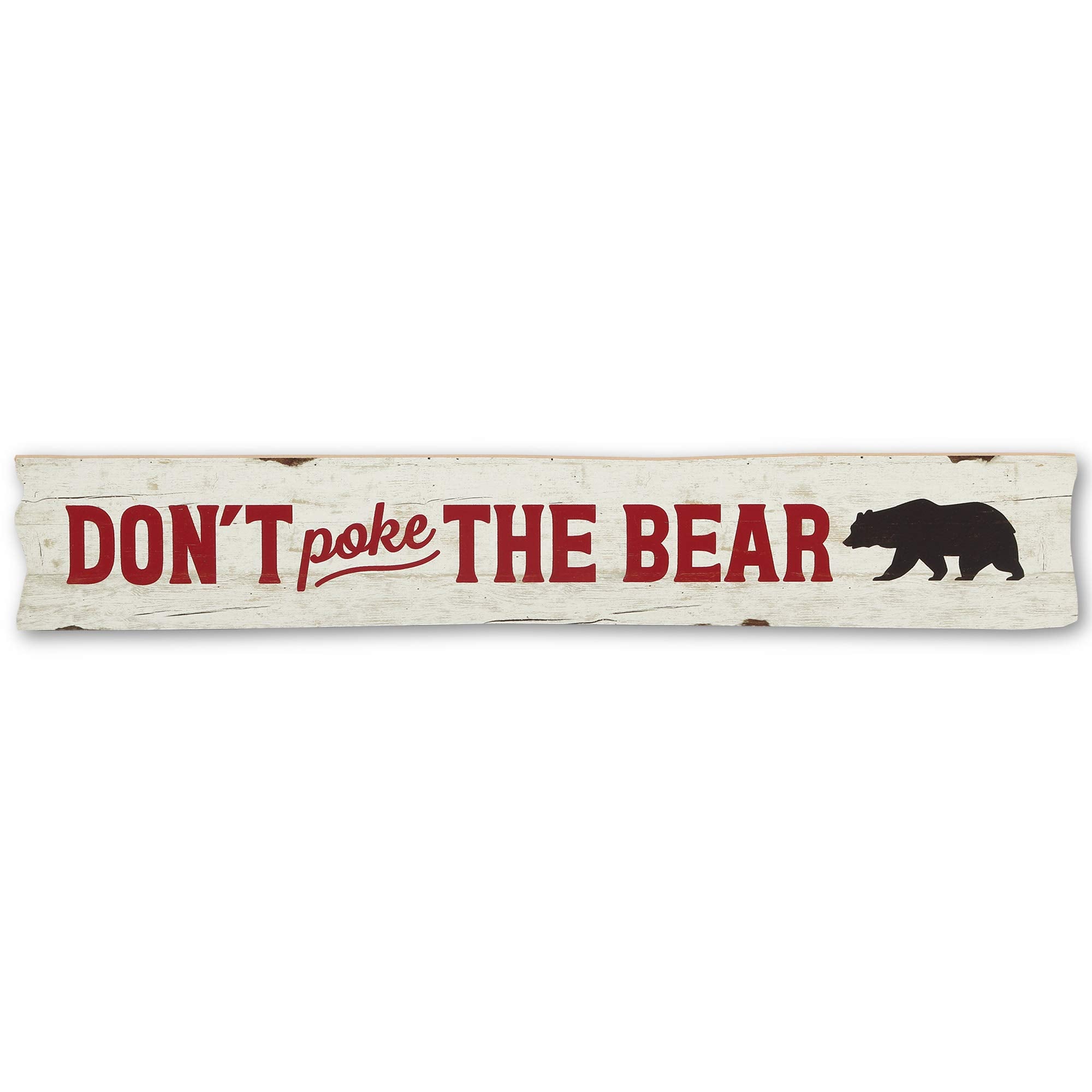 Dont Poke the Bear Wood Wall Decor - Funny Sign For Cabin, Man Cave or Garage