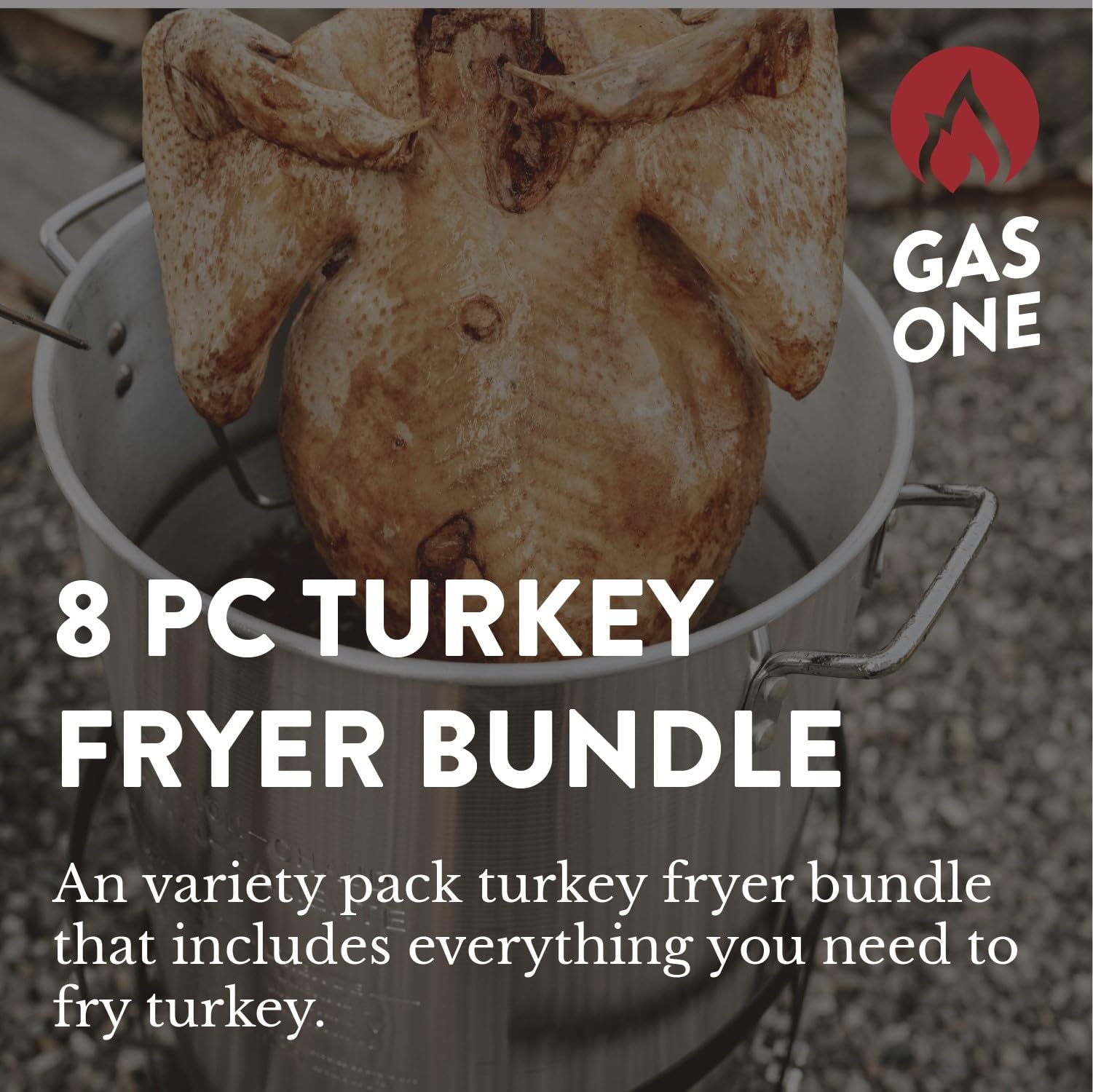 Gasone B-5155-Red 30 Qt Set With Propane Gas Burner, Perforated Turkey Deep, Outdoor Cooking And Frying, Complete Fryer With A B