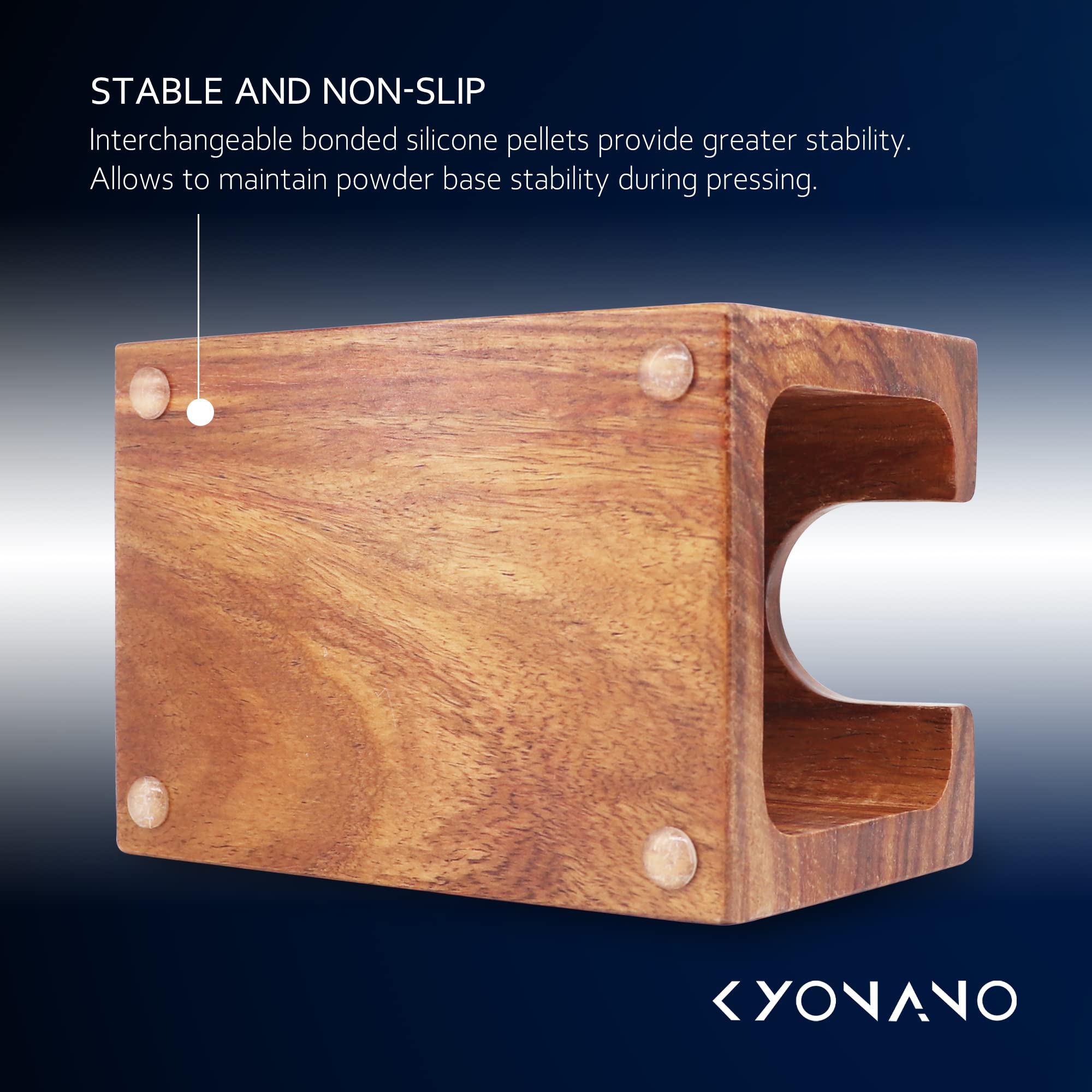 Tamper Station 58Mm, 58Tamping Base Made Of Yellow Rosewood, Tamping Station For Preparation With Screen Carrier Machine Or Espr