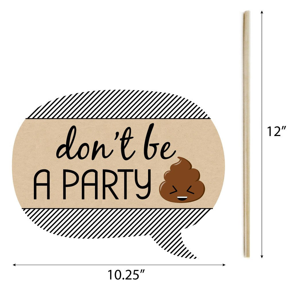 Big Dot Of Happiness Party 'Til You'Re Pooped - Poop Emoji Party Photo Booth Props Kit - 20 Count