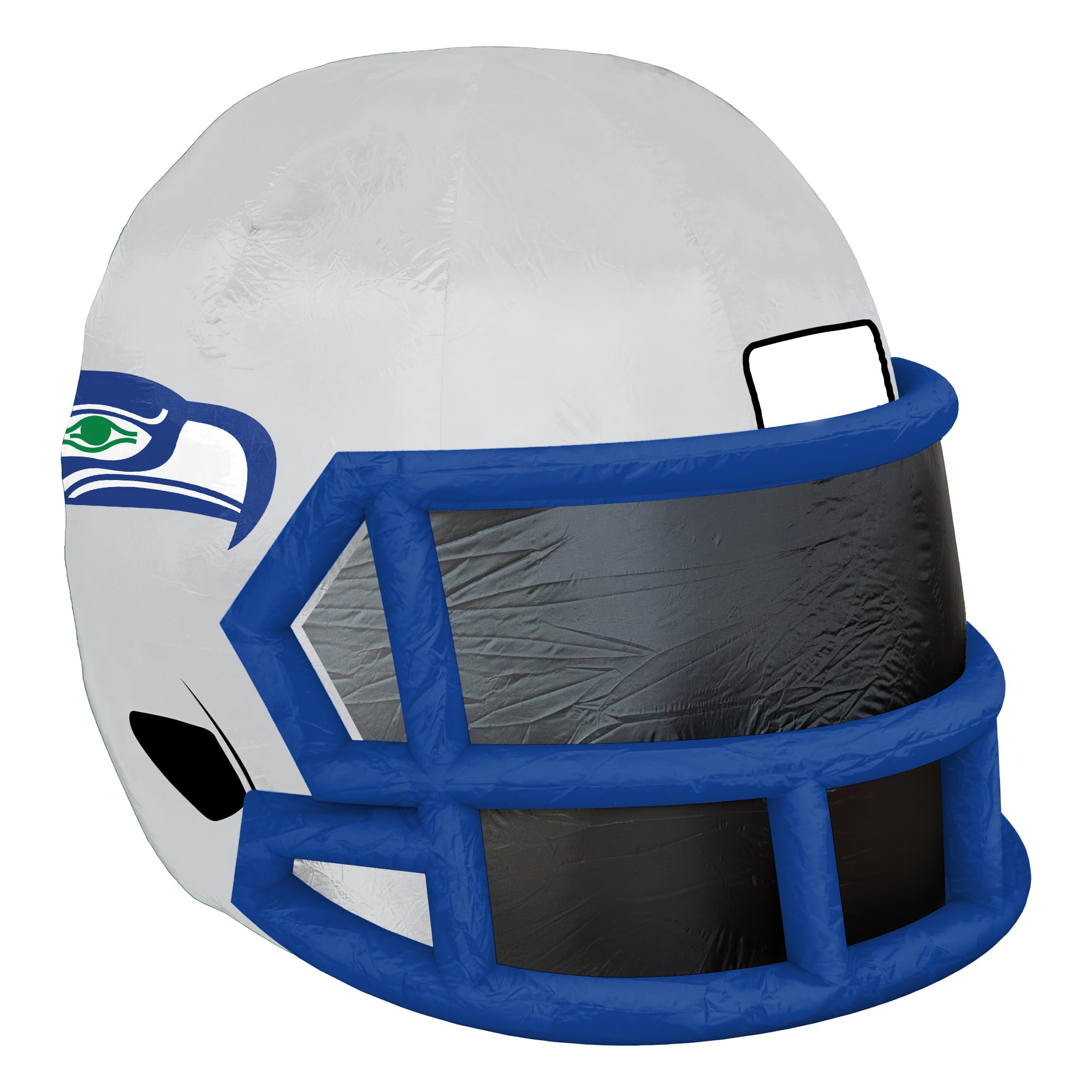 Sporticulture NFL Seattle Seahawks 4ft Inflatable Retro Helmet with LED Lights & Built-in Blower - Merchandise Decor Ideal For L