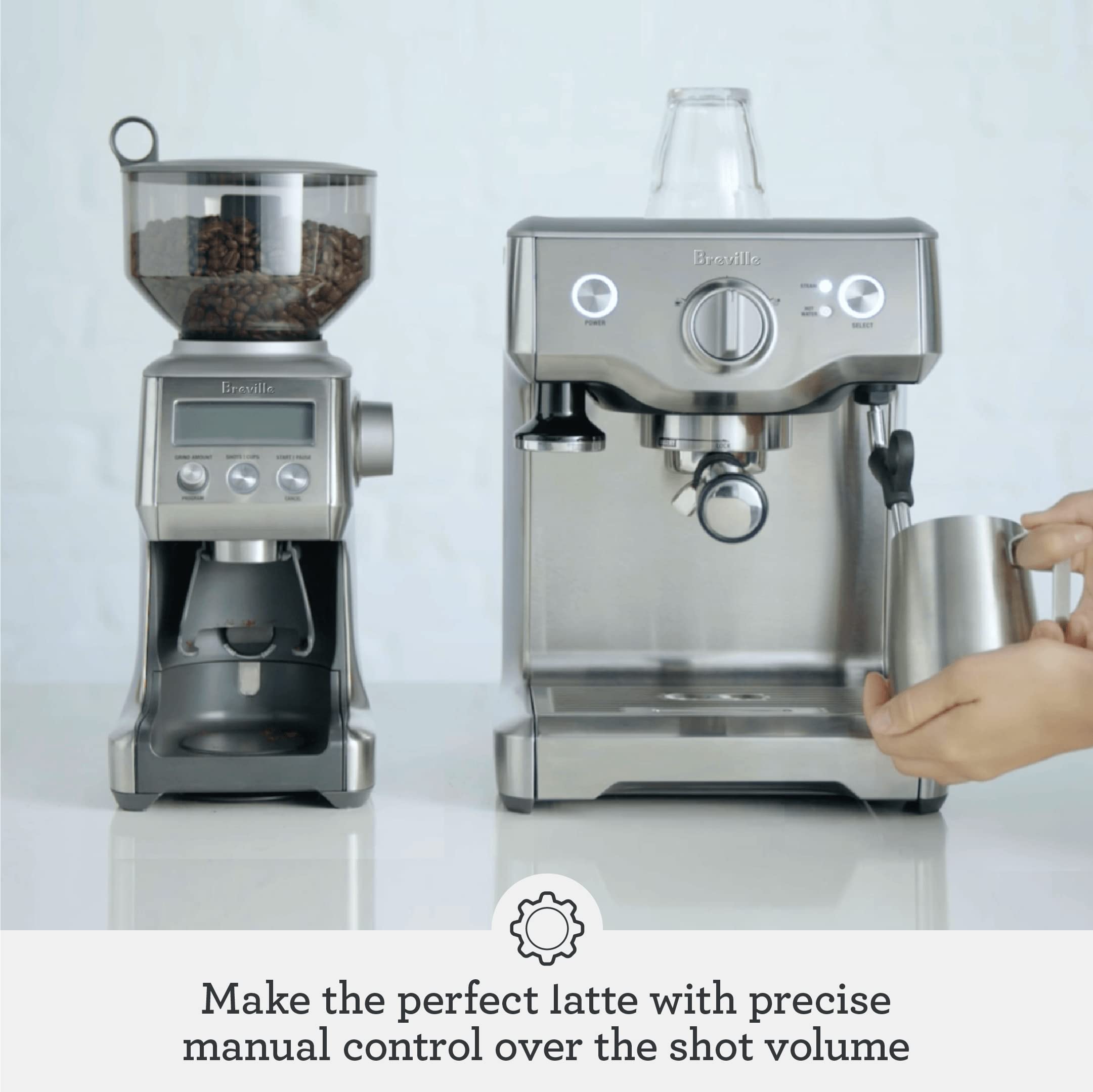 Breville Duo Temp Pro Espresso Machine Bes810Bss, Brushed Stainless Steel