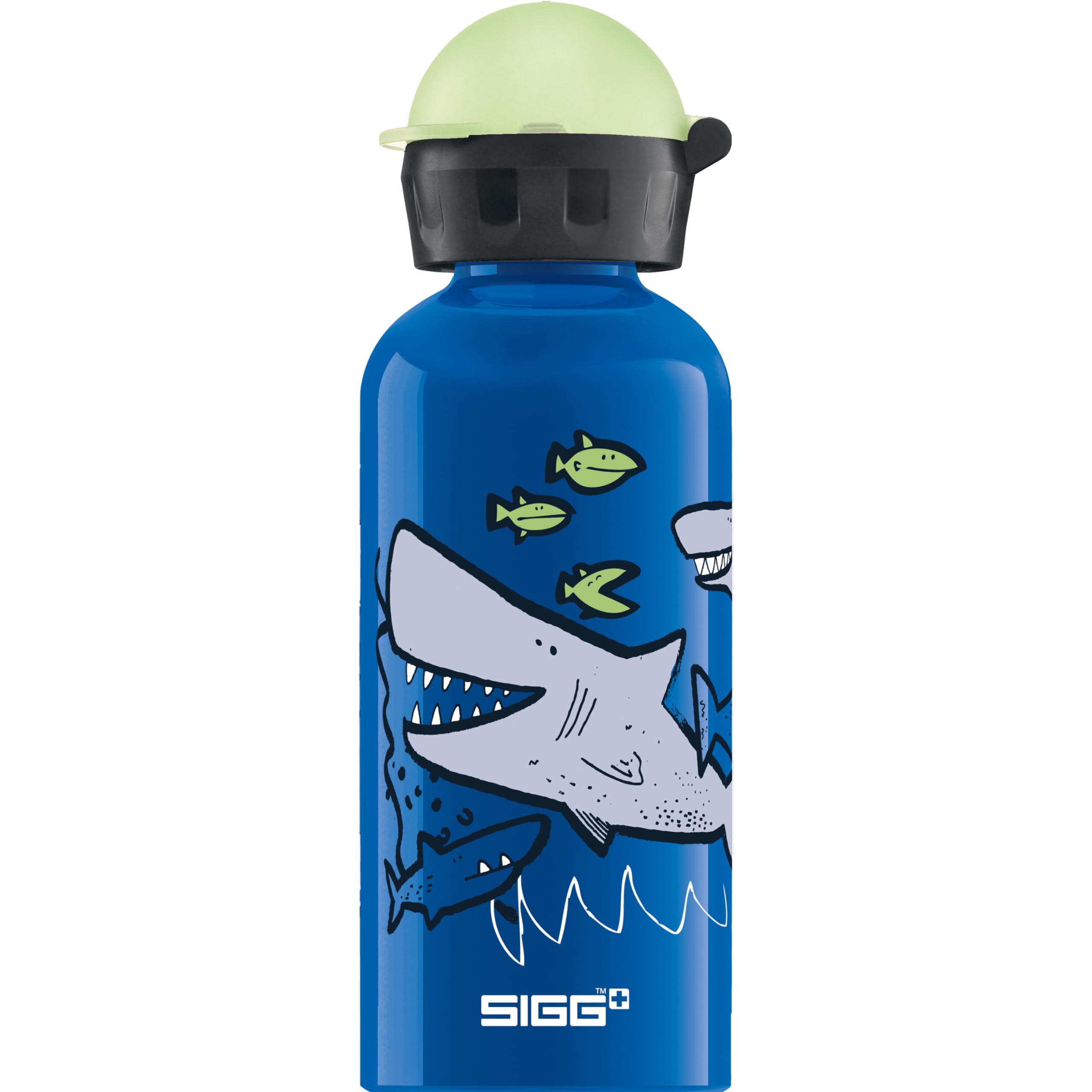 SIGG - Kids Water Bottle - Sharkies - Leakproof - Lightweight - BPA Free - Aluminum - 13 Oz