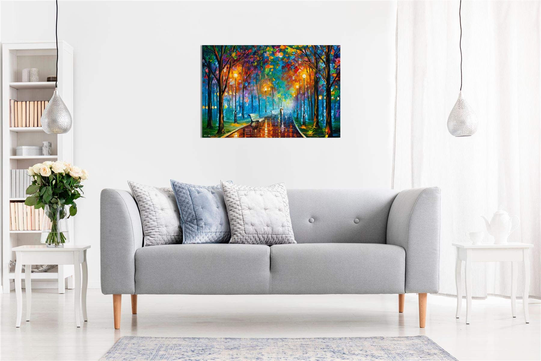 Misty Mood By Leonid Afremov Canvas Wall Art Picture Print For Home Decor (30X20)