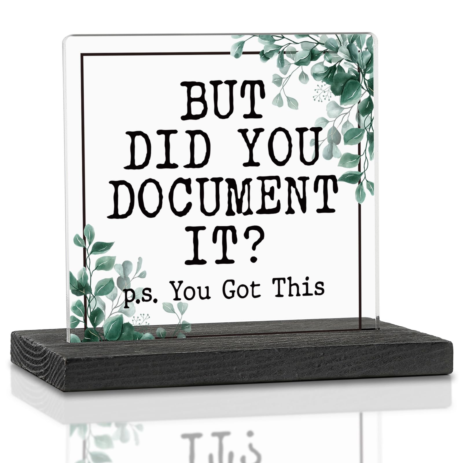 Funny Office Acrylic Decor Sign, But Did You Document It, HR Define Gifts, For Coworkers, Women, Men, Friends Work Humor Gifts, 