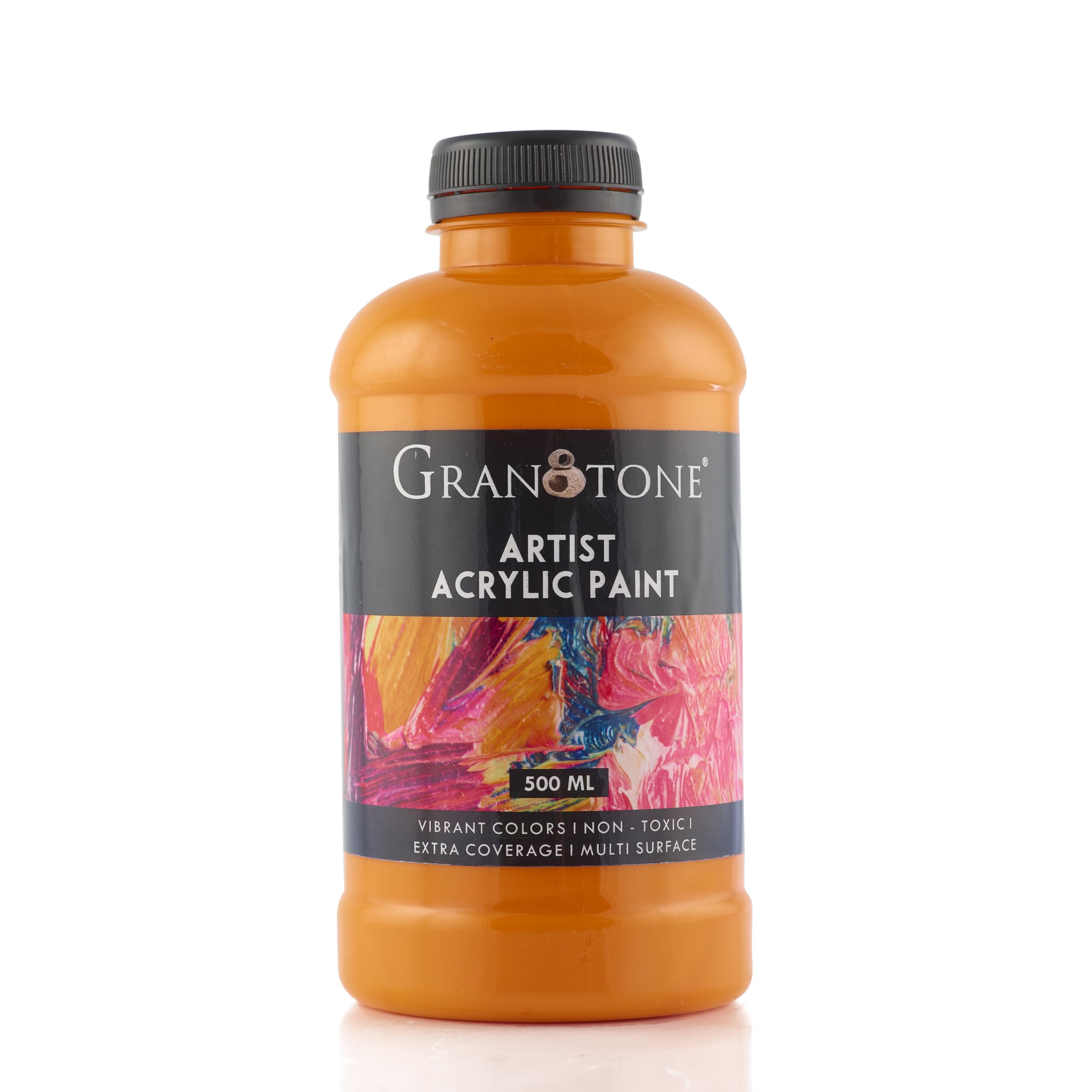 Granotone Acrylic Colour | 500 Ml (Golden Yellow) | Rich Pigment, Non-Cracking Art & Diy Paint | Suitable For Canvas, Wood, Leat