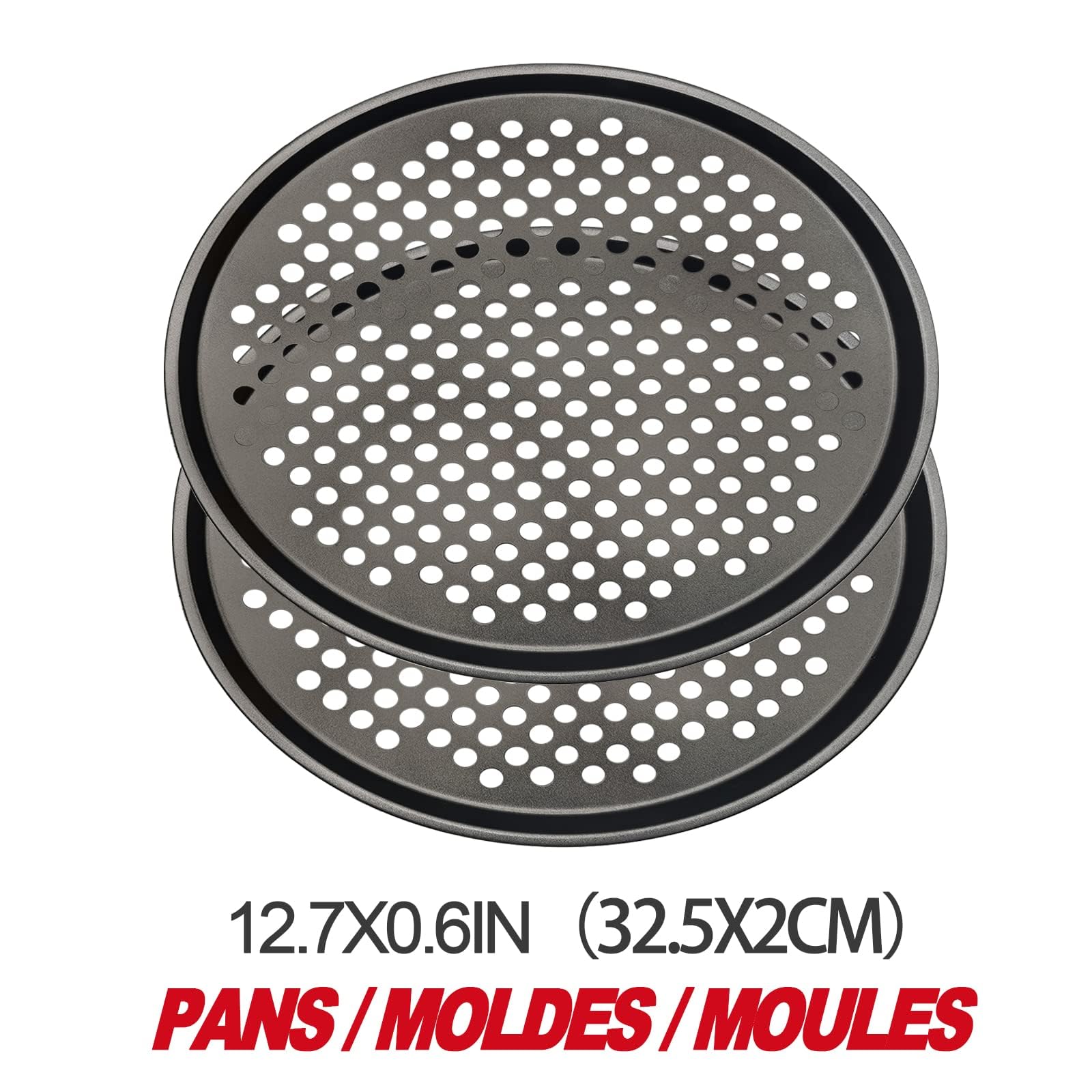 Nbftltop Pizza Pan 12 Inch Nonstick Pizza Pan For Oven, Round Carbon Steel Baking Pizza Pan With Holes,Bakeware Pizza Tray With