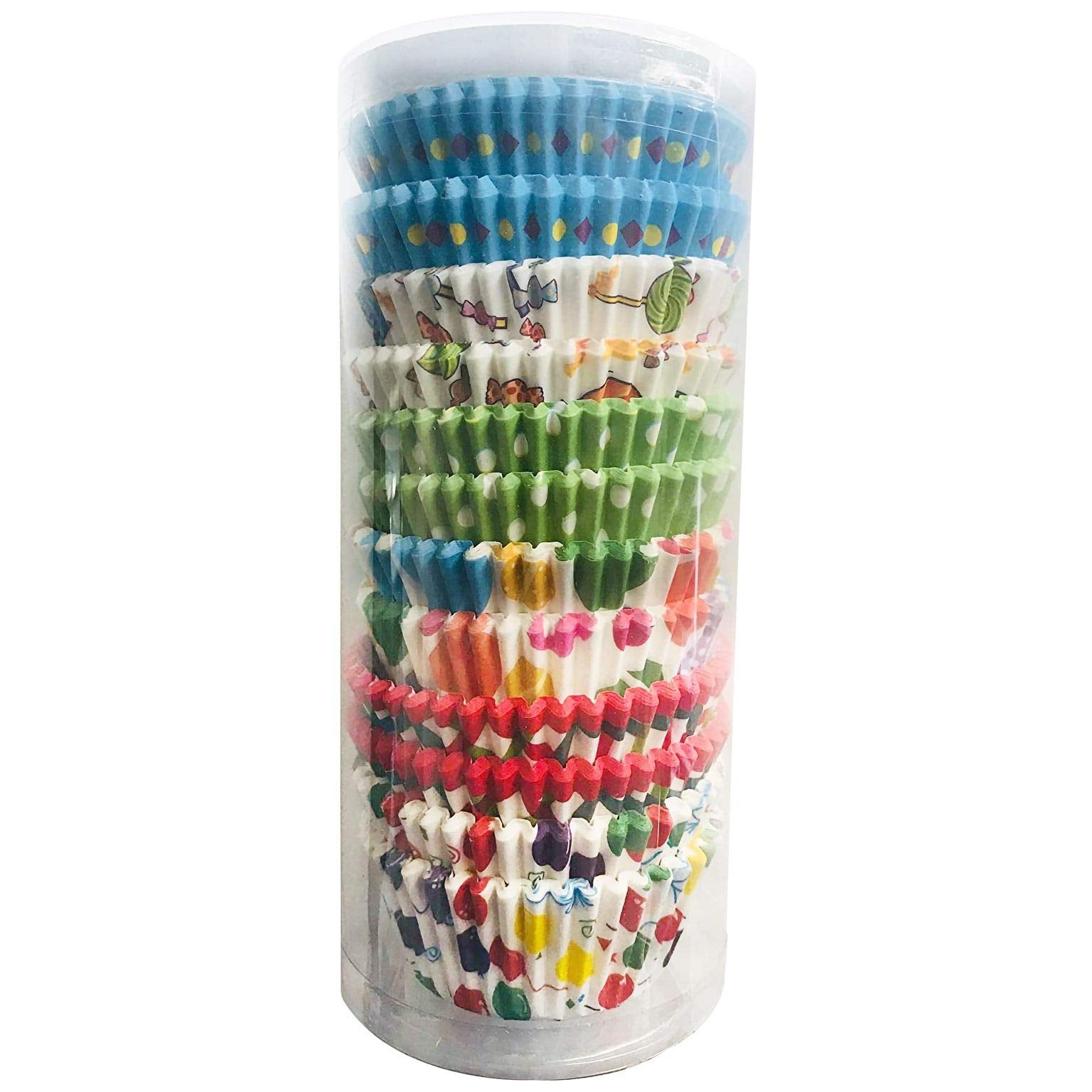 Bahoki Essentials Paper Baking Cups - Cupcake, Muffin Liners, Assorted Cake Wrappers - Great For Birthday Parties And Family Gat