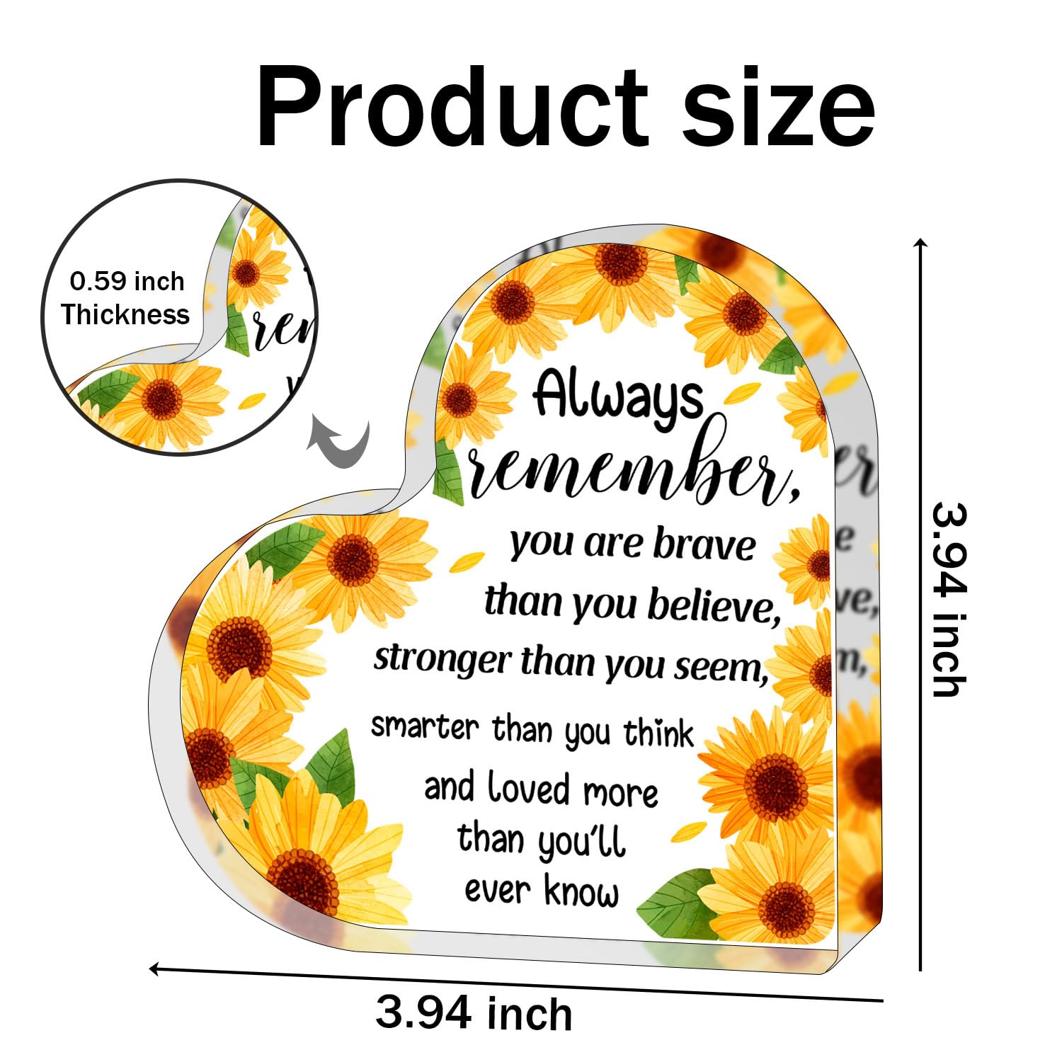 Positive Decor Motivational Gifts,Inspirational Encouragement Gifts for Friend Coworker, Positive Cheerful Mindset Gifts Good Vi