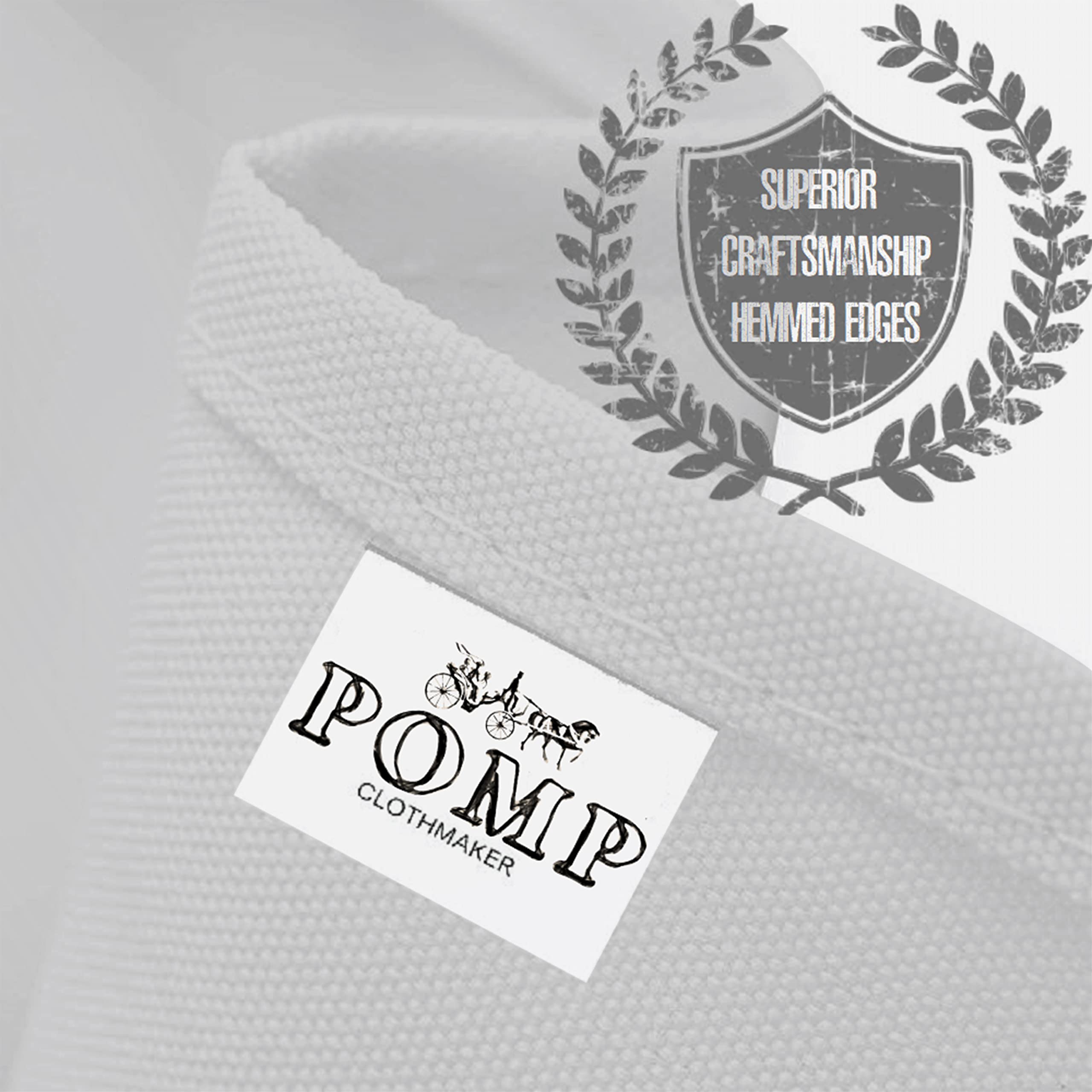 Pomp Silver 90 X 132 Premium Polyester Tablecloth  Wrinkle + Stain Resistant Easy Care Fabric  Fits 6Ft Rectangle Table