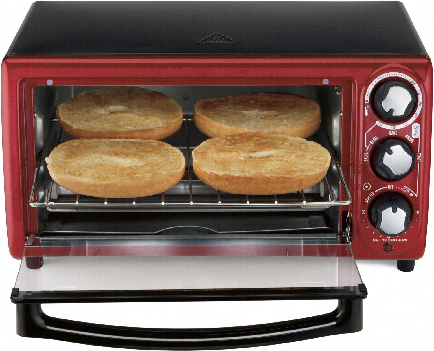 Hamilton Beach 4-Slice Toaster Oven, Red