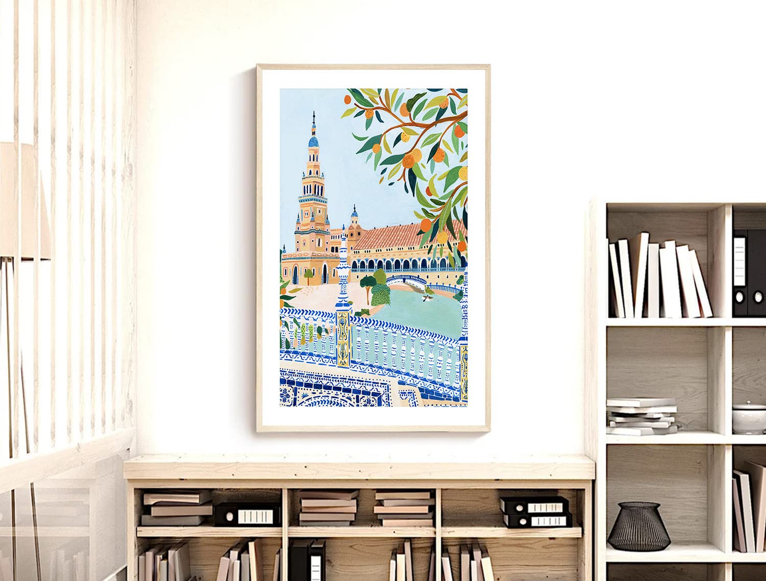 Nationcog Seville Art Print, Spain Art Print, Plaza De Espana, Seville Poster, Travel Gift, Travel Poster, Europe Print, Housewa