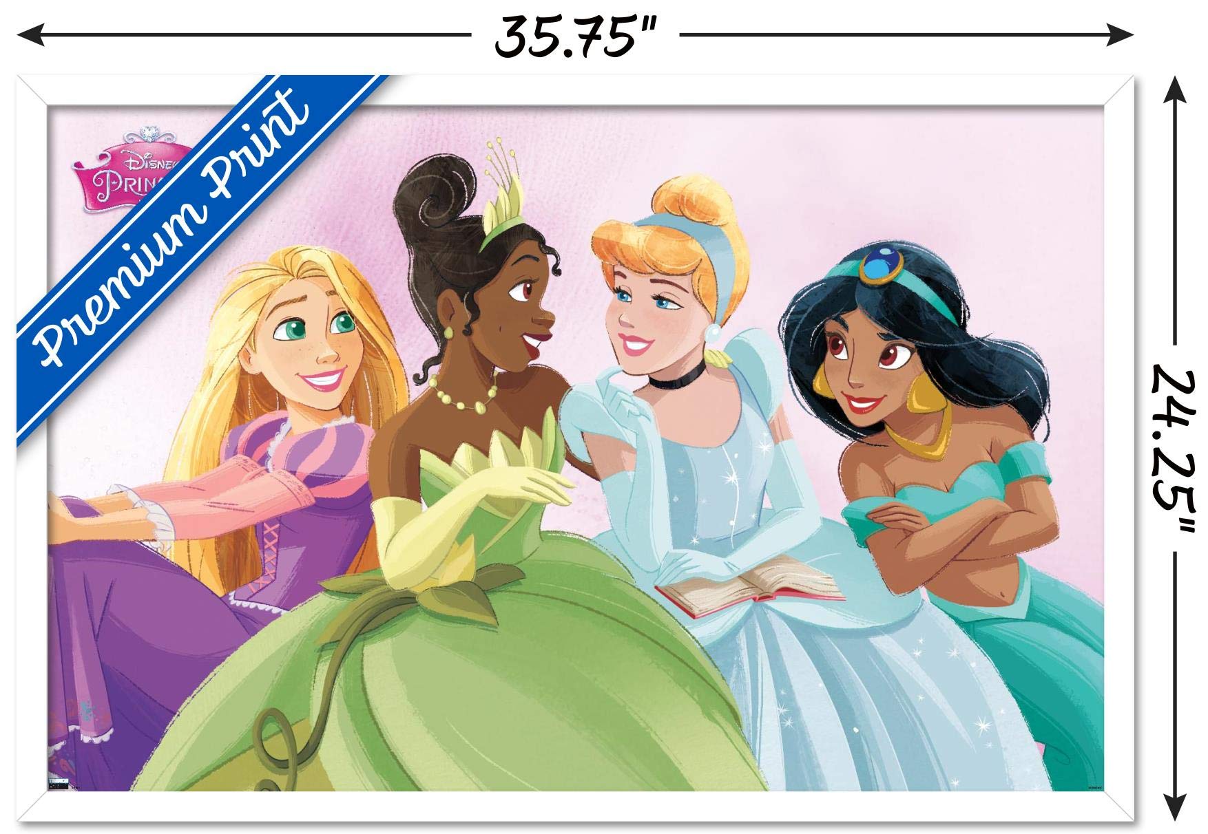 Trends International Disney Ultimate Princess Celebration-Group Wall Poster, 22.375'' X 34'', White Framed Version