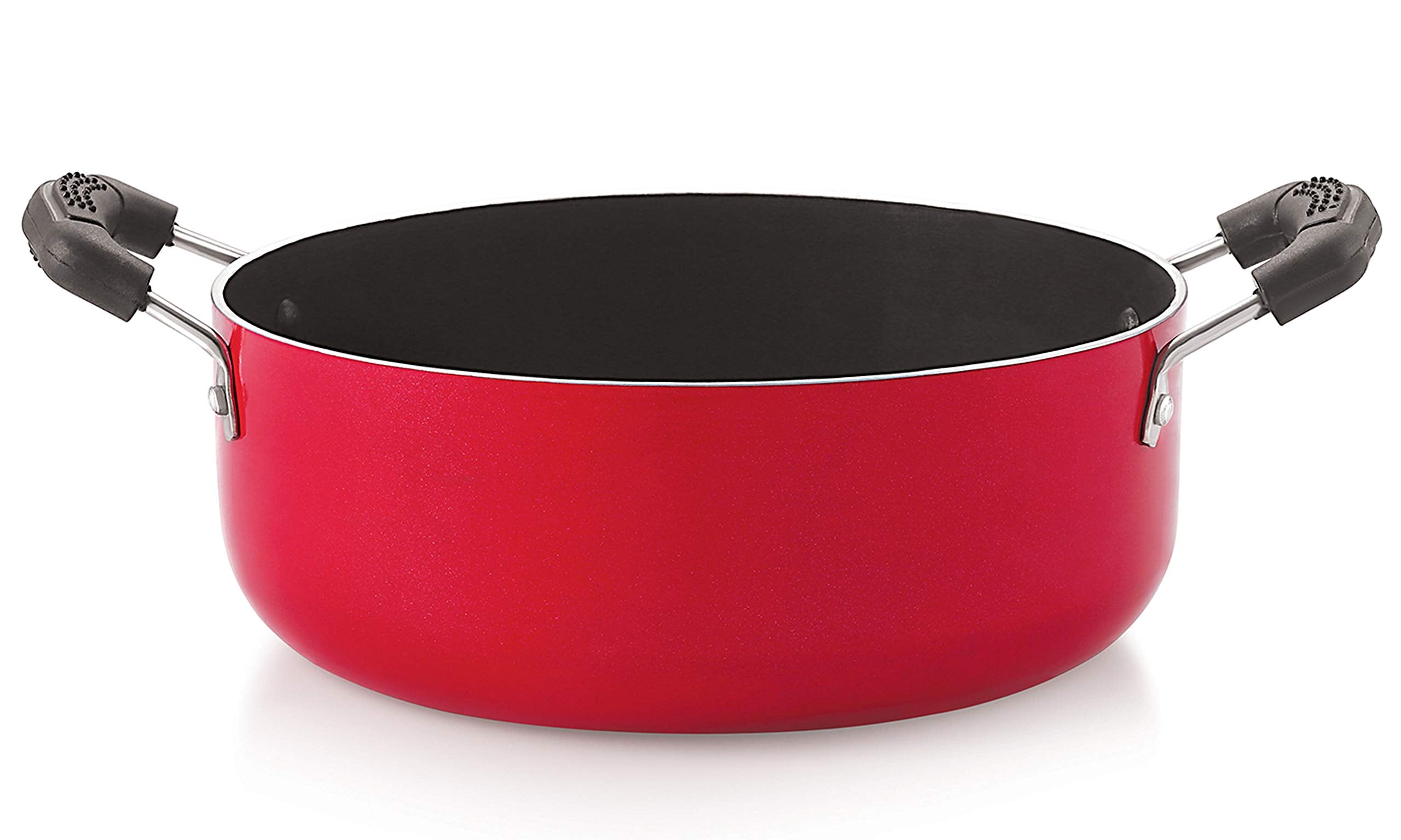 Nirlon Non Stick Pfoa Free, NonToxic, Food Grade Quality Aluminium Gas Compatible Casserole/Biryani Pot/Rice Pot, 28Cm  6.3 Lt