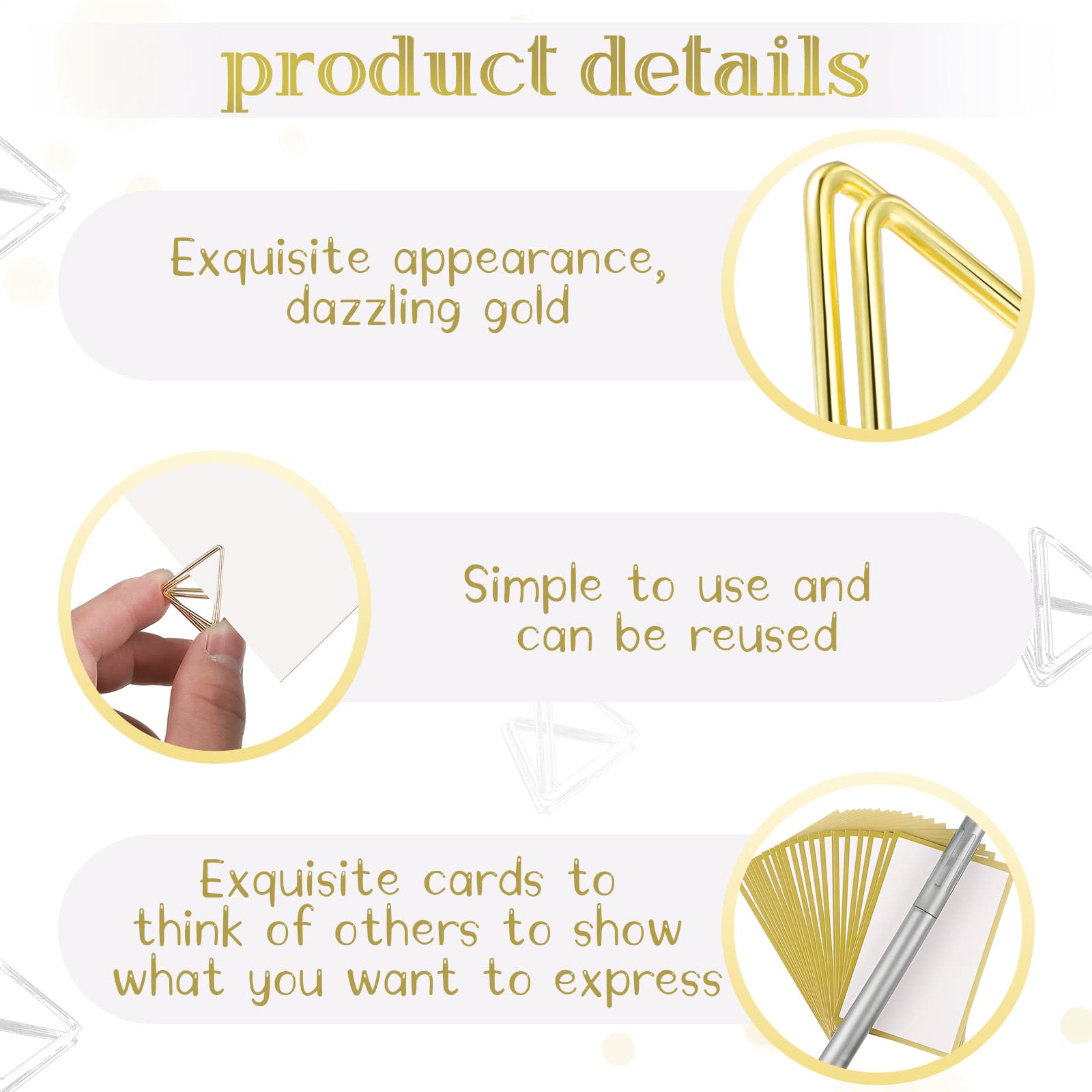 24 Pack Place Card Holders 24 Pack Triangle Shape Number Pictures Stand Clips Small Table Place Cards With Foil Border For Weddi