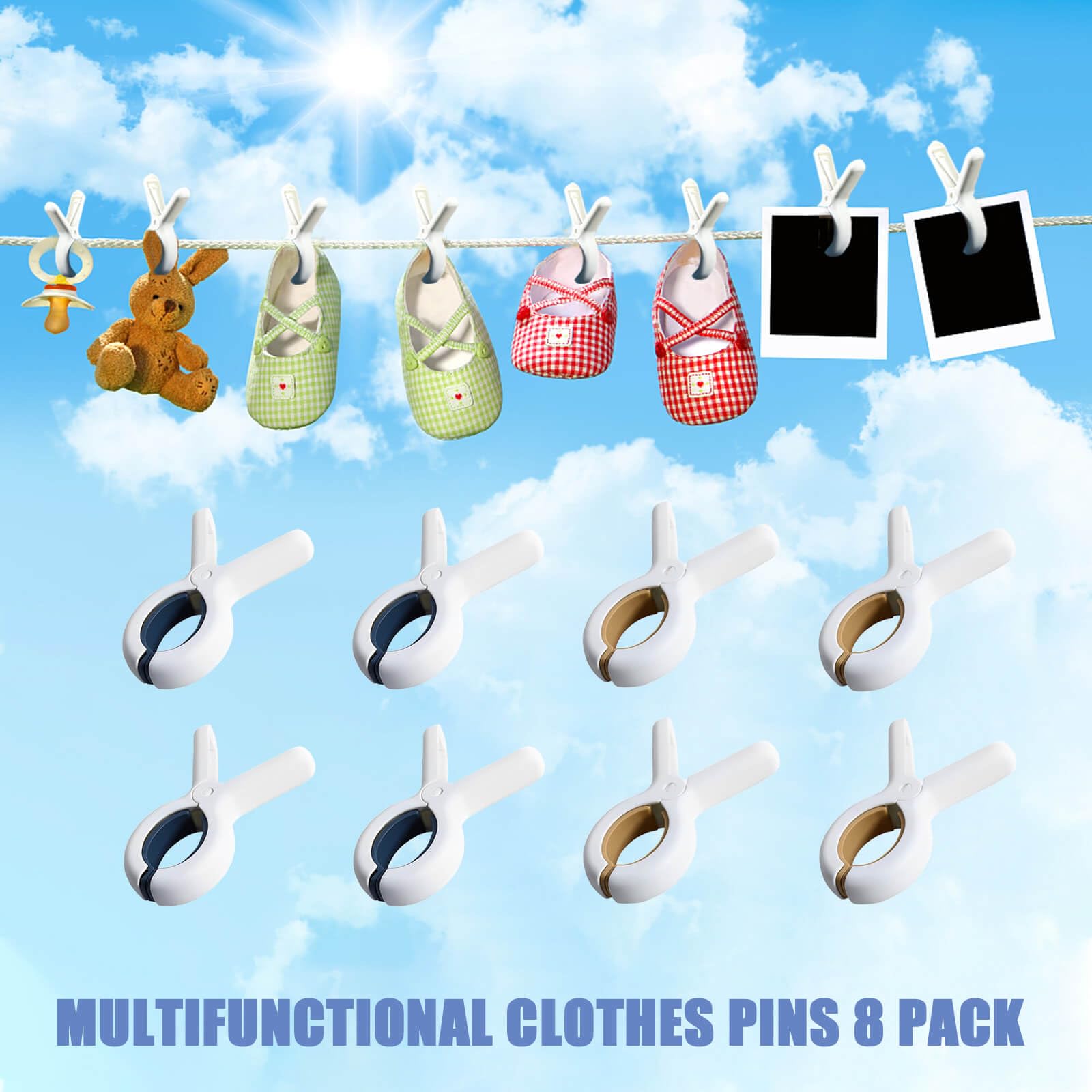 Beach Towel Clips For Beach Chairs Cruise 8 Pack, Heavy Duty Large Sun Lounger Towel Holder Clip Clothes Pegs Pin Quilt Drying W