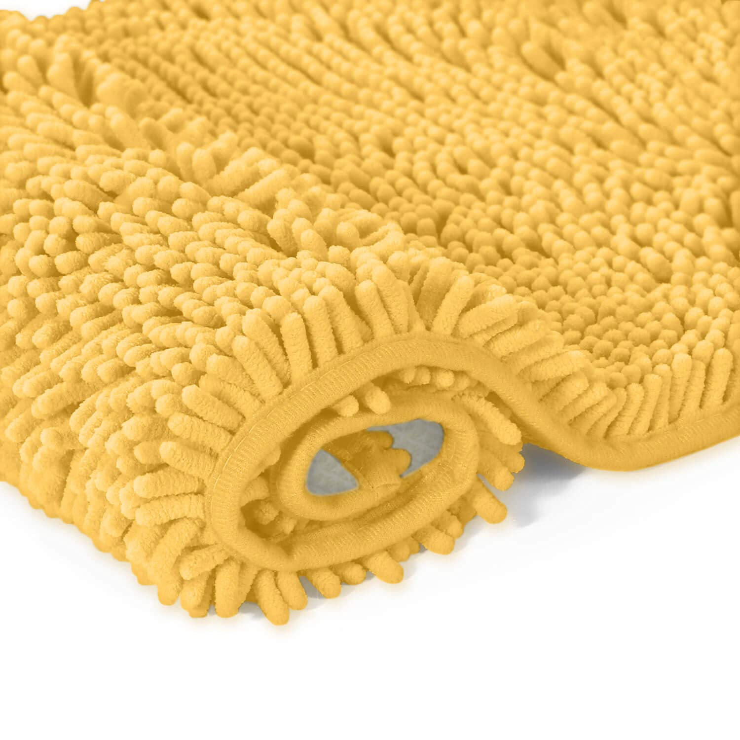 Luxurux Yellow Bathroom Rug Set 2 Piece -Extra-Soft Bath Mat Shower Bathroom Rugs,1'' Chenille Microfiber Material, Super Absorb