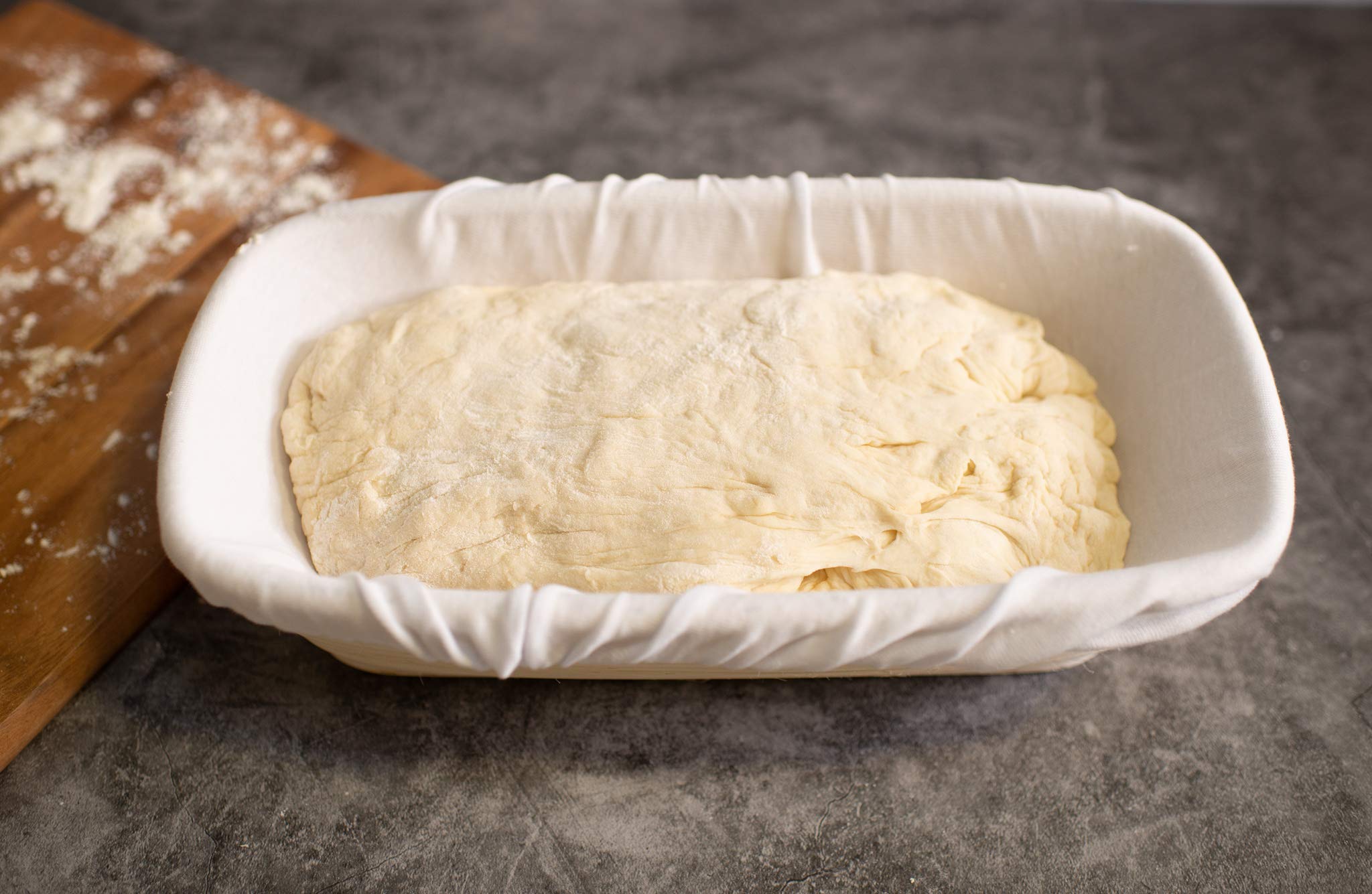 Frieling Usa Brotform Rectangular Bread Rising Basket And Liner - 12'' X 5.5'' - Sourdough Proofing Basket - Bread Proofing Bask