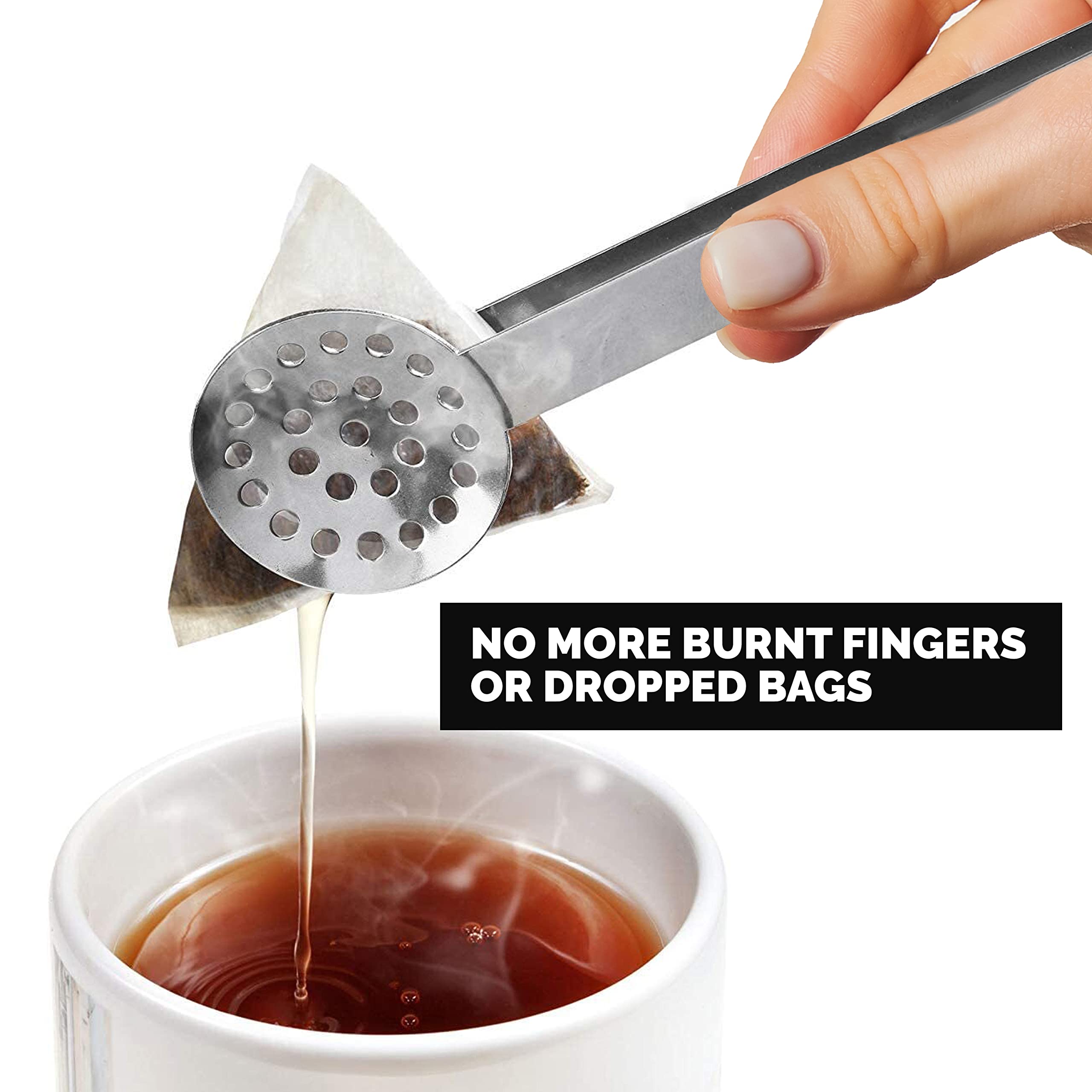 Orblue Stainless Steel Tea-Long-Handled-Strainers 1-Pack