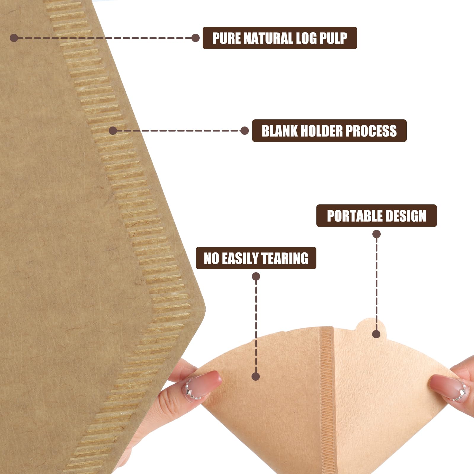 200 Count Coffee Filter #2, 2 Cone Coffee Filters Unbleached Natural 2 Cone Filters Paper Compatible With Drip And Pour Over Cof