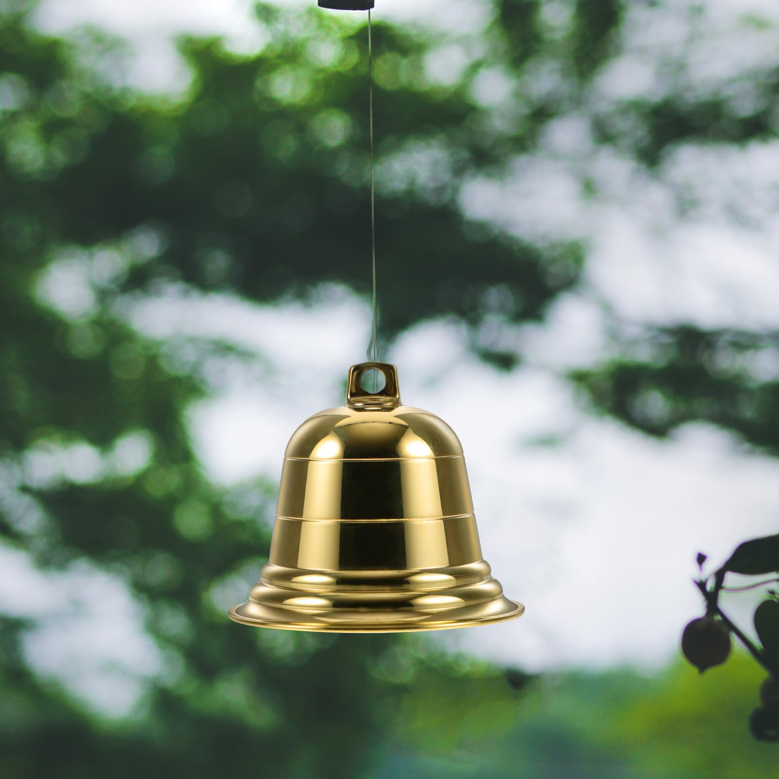 ULTECHNOVO Cast Copper Dinner Bells, Outdoor Hanging Bell for Outdoor and Indoor Decoration Wall Mounted Outside Bell Ornament f