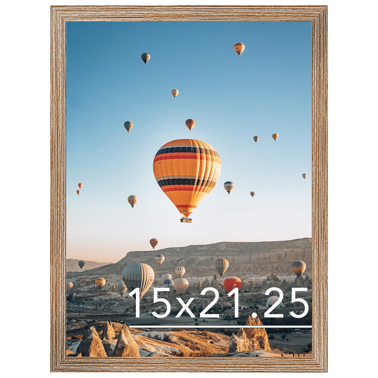 JCJMY 15x21.25 Puzzles Frame Rustic Brown, Wall Hanging 15 x 21.25 Picture Frame for 15 by 21.25 Poster Photo Canvas Picture Puz