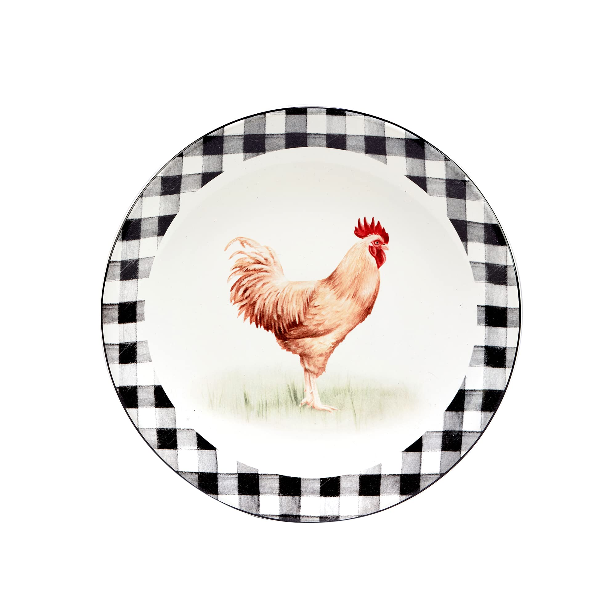 Certified International Farm 9'' Salad/Dessert Plates, Multicolored, 9'' X 9'', Set Of 4