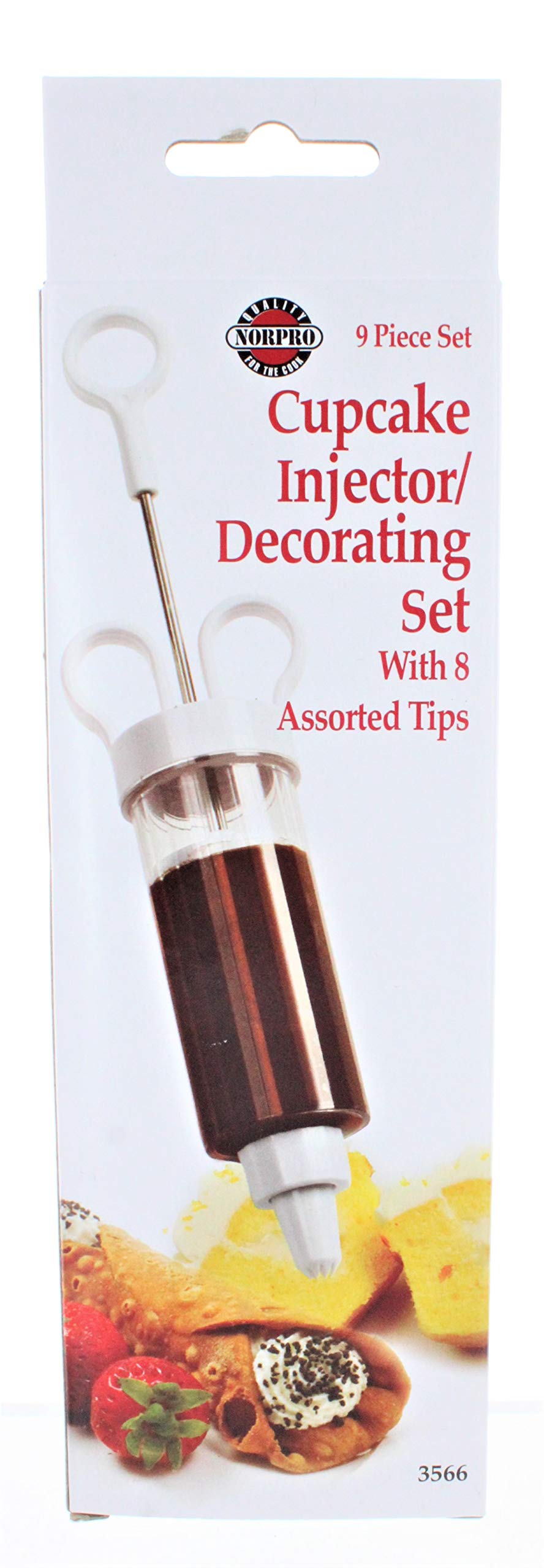 Norpro 3566 9 Piece Cupcake Injector & Decorating Set