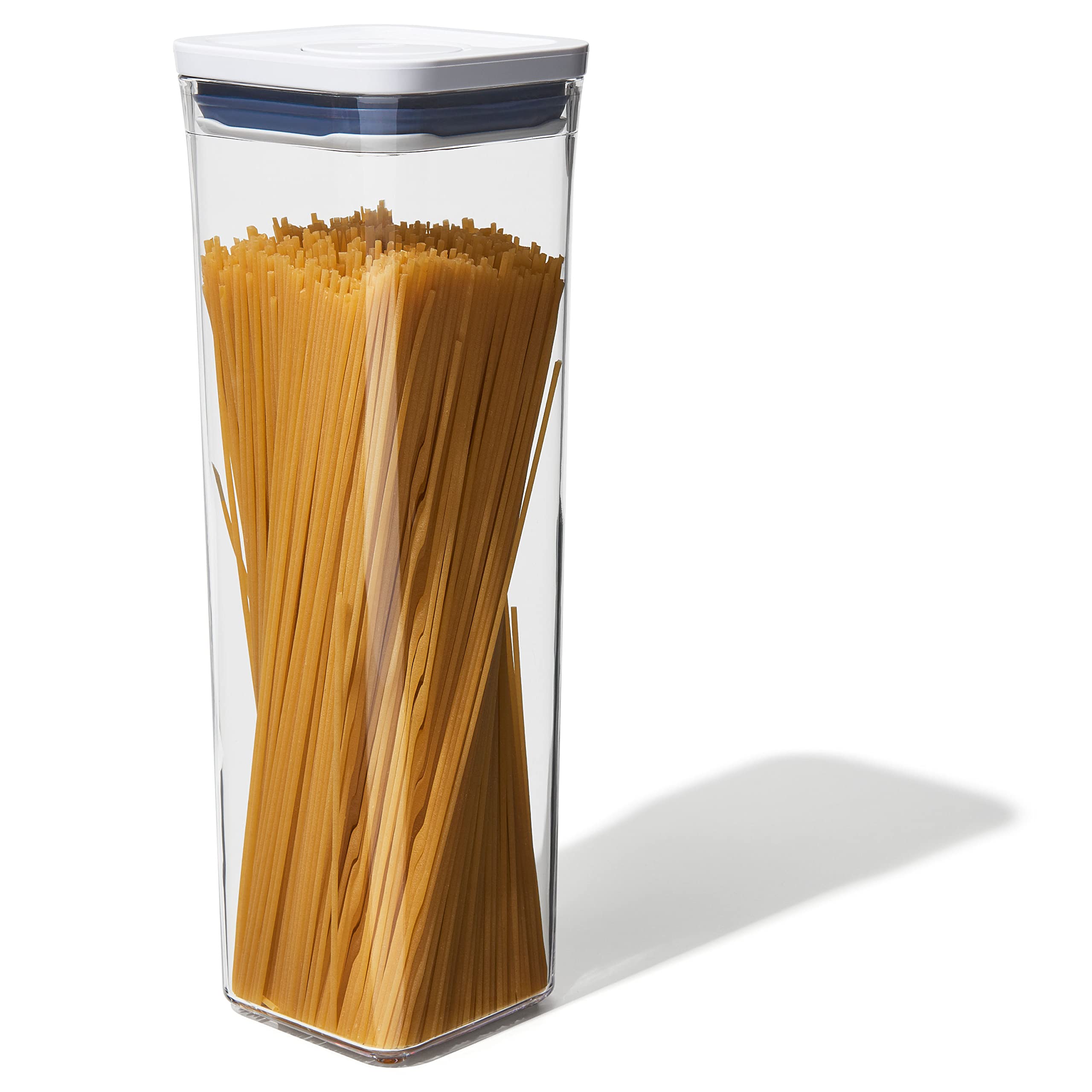Oxo Good Grips Pop Container - Airtight Food Storage - Small Square Tall 2.3 Qt Ideal For Spaghetti, Linguini And Lasagna