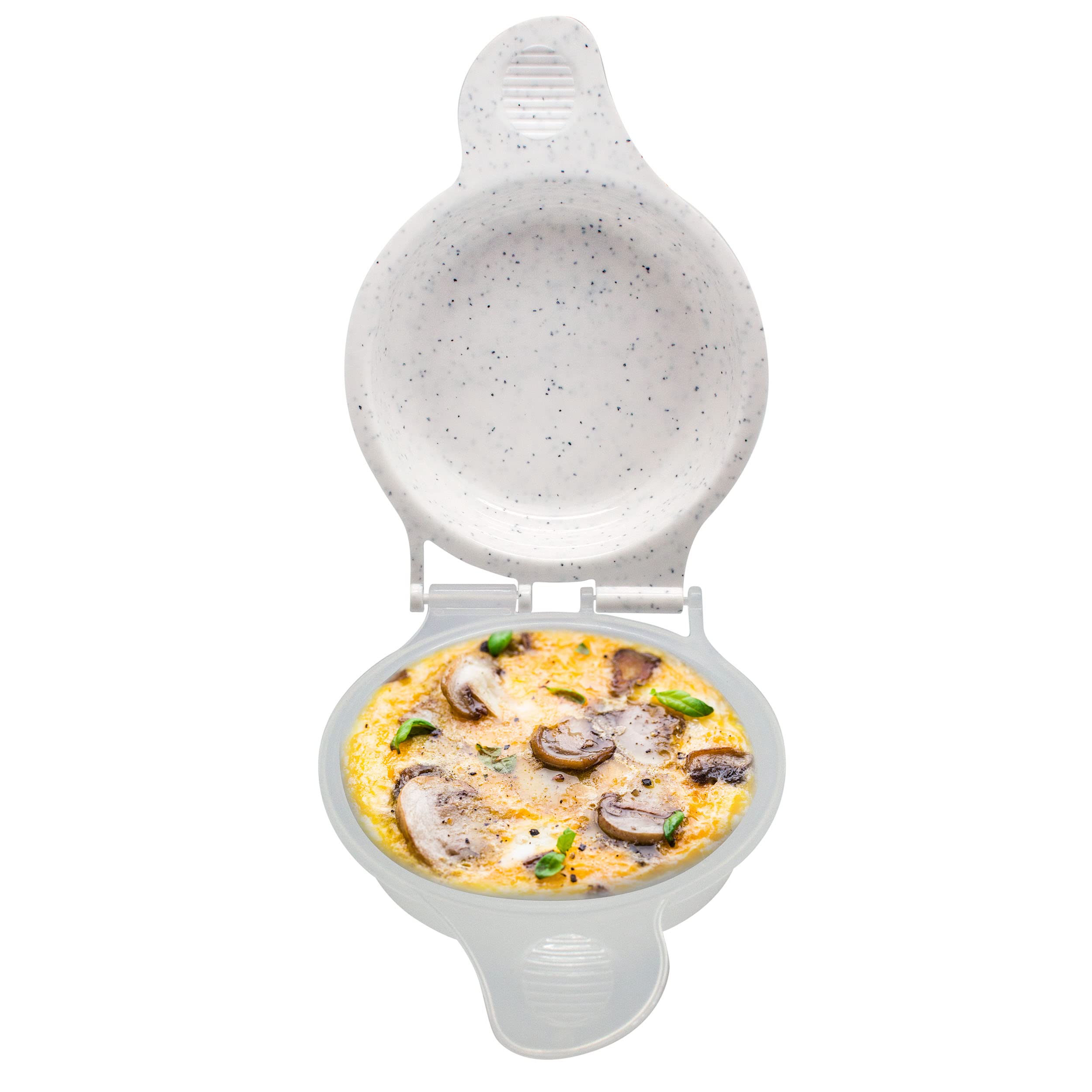 Good Living Microwave Egg Muffin Breakfast Sandwich Pan For Eggs In A Minute Or Less, 1-Pack