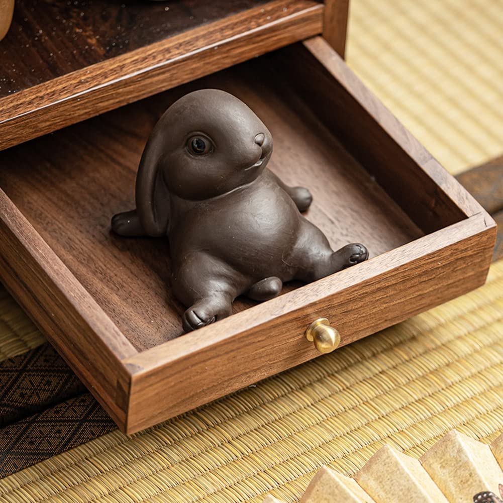 Hoobar Chinese Tea Pet Mini Rabbit Tea Pet Mini Ceramics Cute Rabbit Tea Pet For Kungfu Tea Tray Desk Ornament For Kungfu Tea Ta