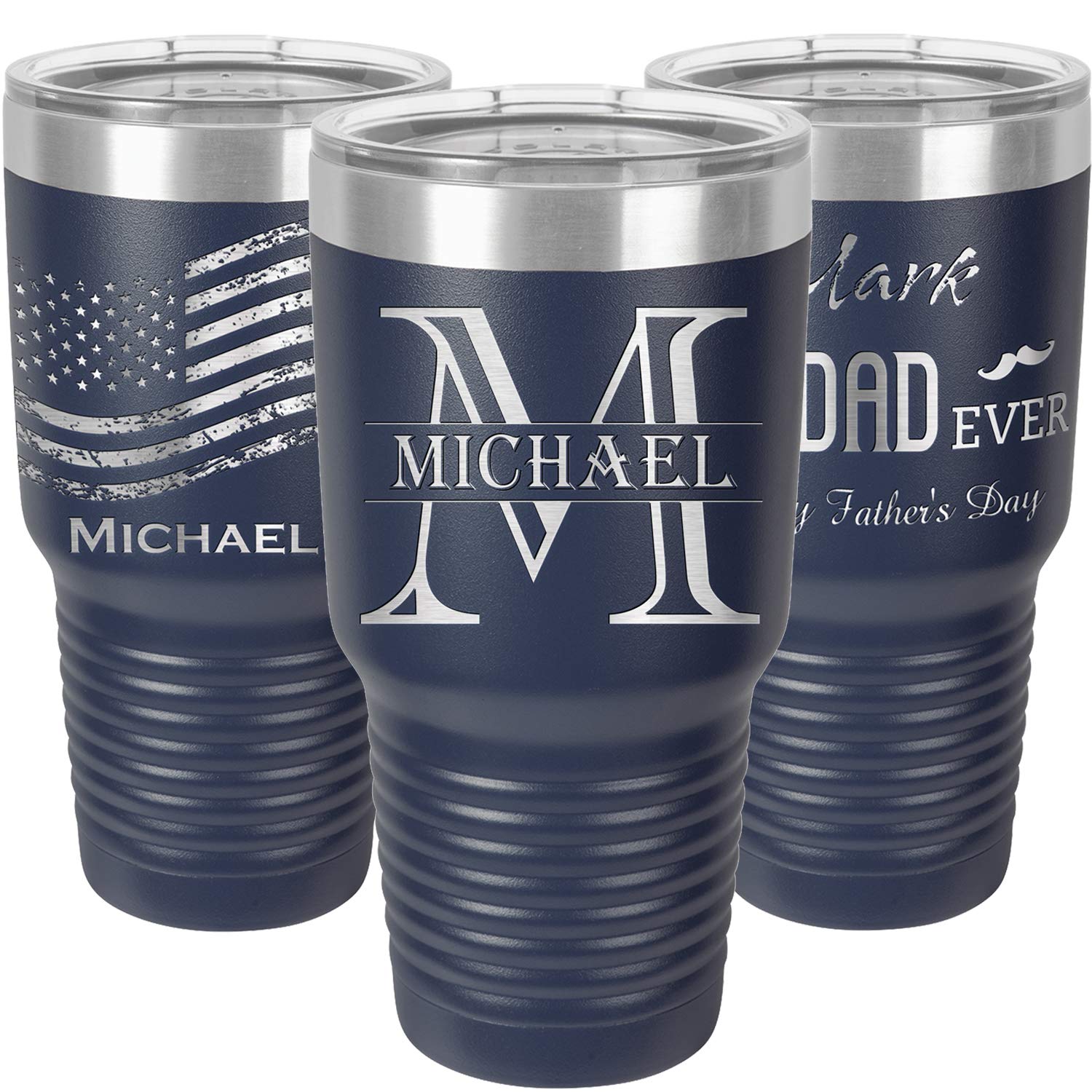 Personalized Tumblers 30Oz With Lids And Straws, Your Name Or Text Engraved In Usa Customized Cups, Stainless Steel Vacuum Insul