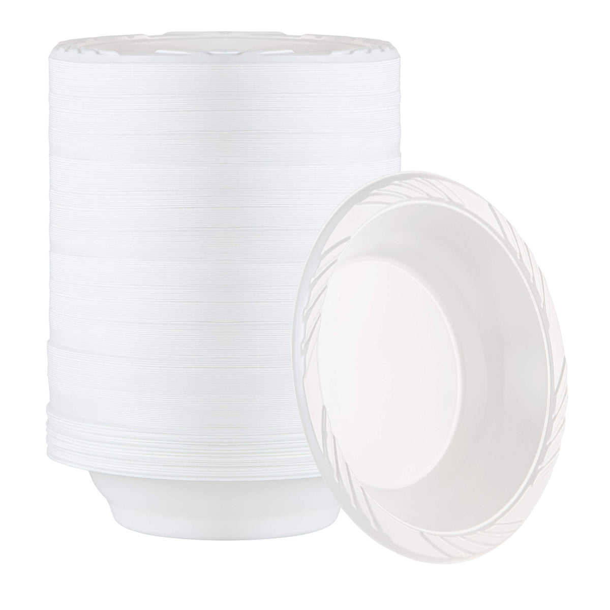 Plasticpro 800 Count Disposable 18 Ounce White Plastic Soup Bowls