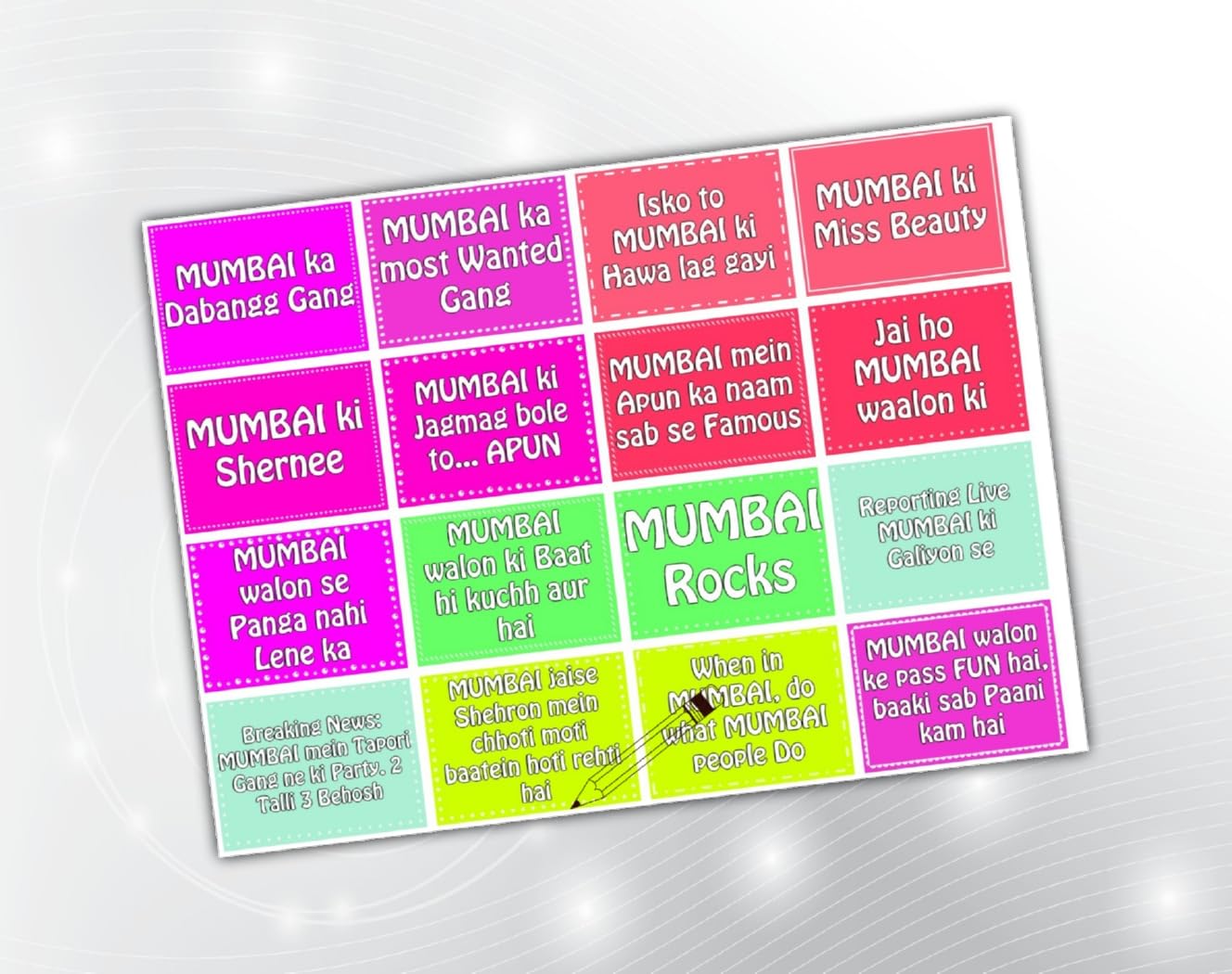 PartyStuff Props  Mumbai City Speech Bubbles (16 Piece)