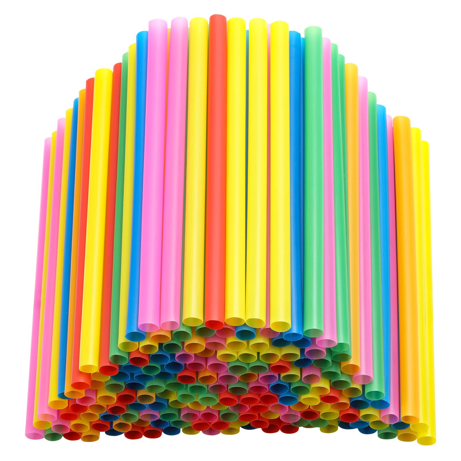 300Pcs 8.2'' Disposable Plastic Drinking Straws 0.43'' Extra Wide Jumbo Smoothie Straws For Bubble Tea Milkshakes Coffee Boba