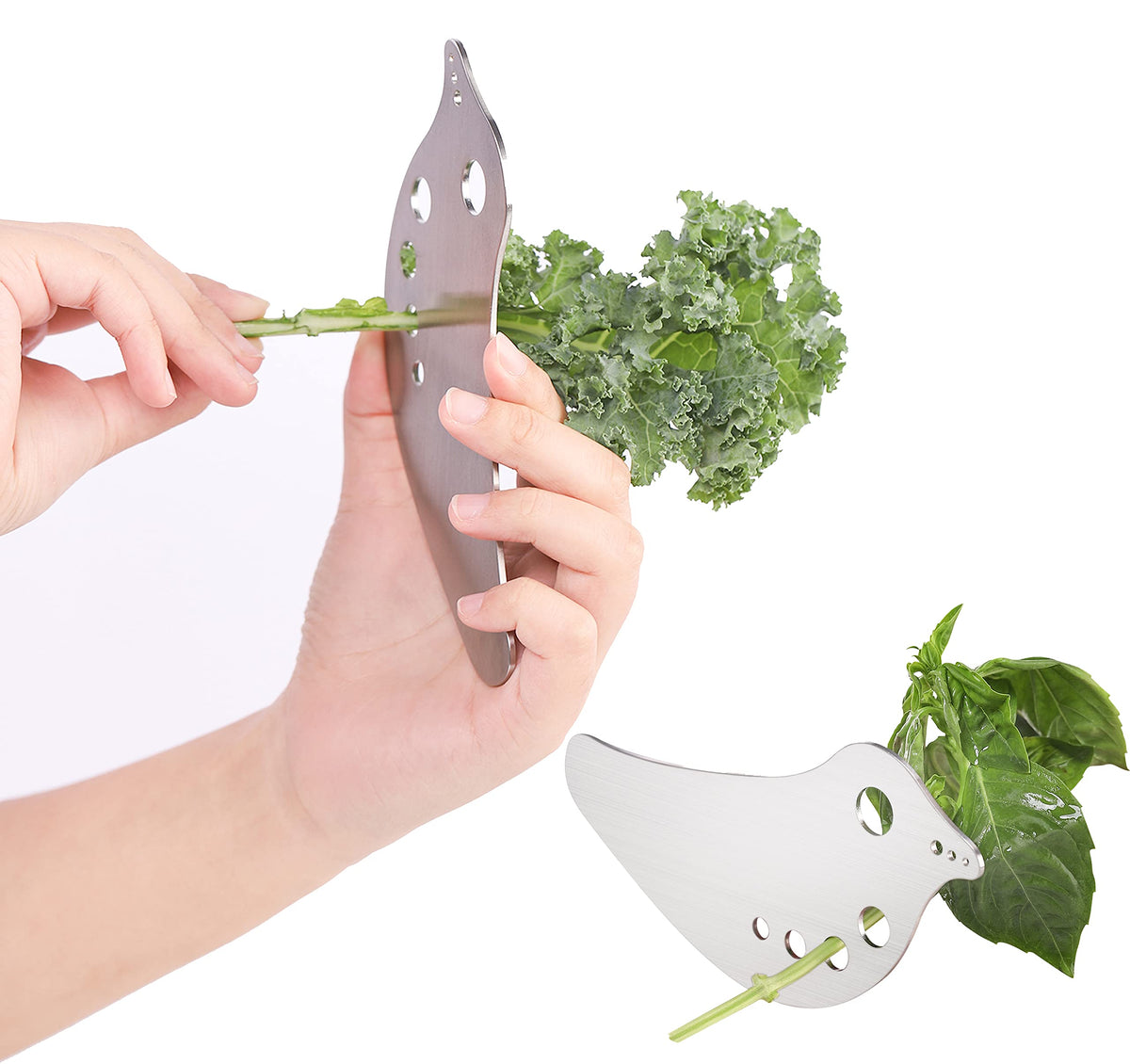Herb Stripper Stainless Steel, Kitchen Herb Leaf Stripping Tool, Vegetable Stem Remover For Kale, Chard, Collard Greens, Parsley