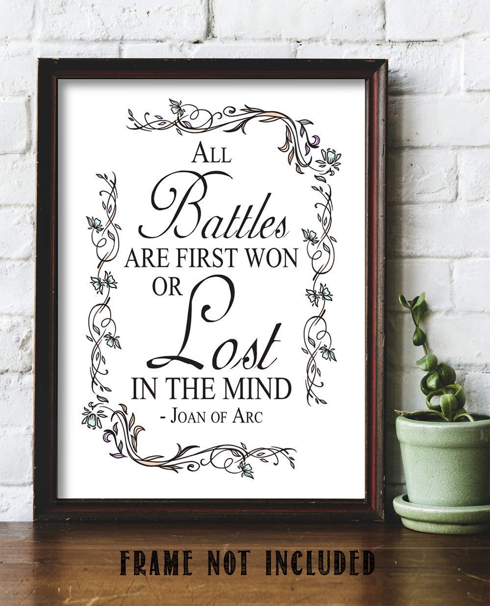 Tj Originals - All Battles Are First Won Or Lost In The Mind Bibe Quote Decor , Joan Of Arc Christian Bible Quote Decor , Bible