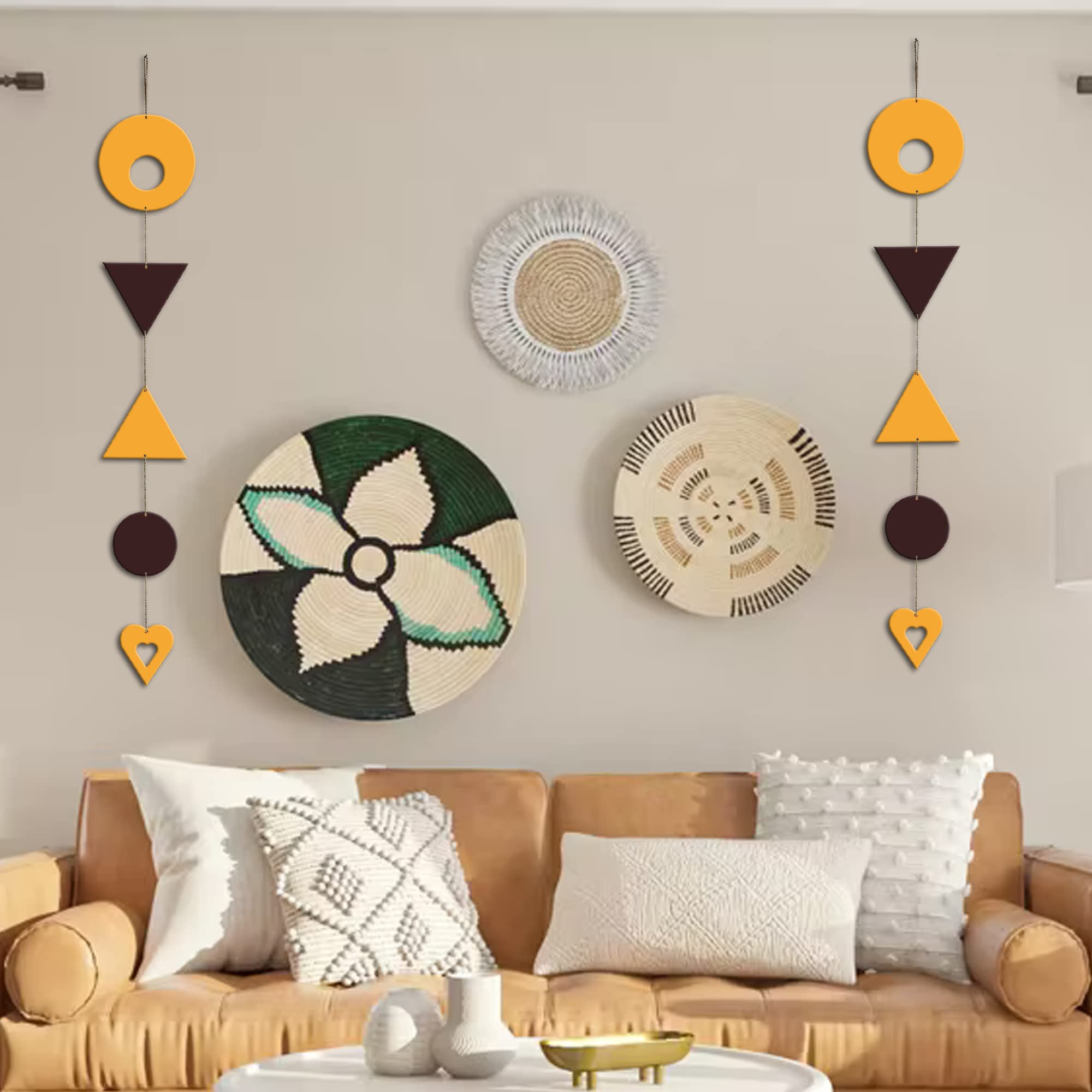 Artvibes Geometrical Shapes Wall and Door Hanging for HomeDecor| Office| LivingRoom, Wall Decoration (WH_5210N)( Multi 10)