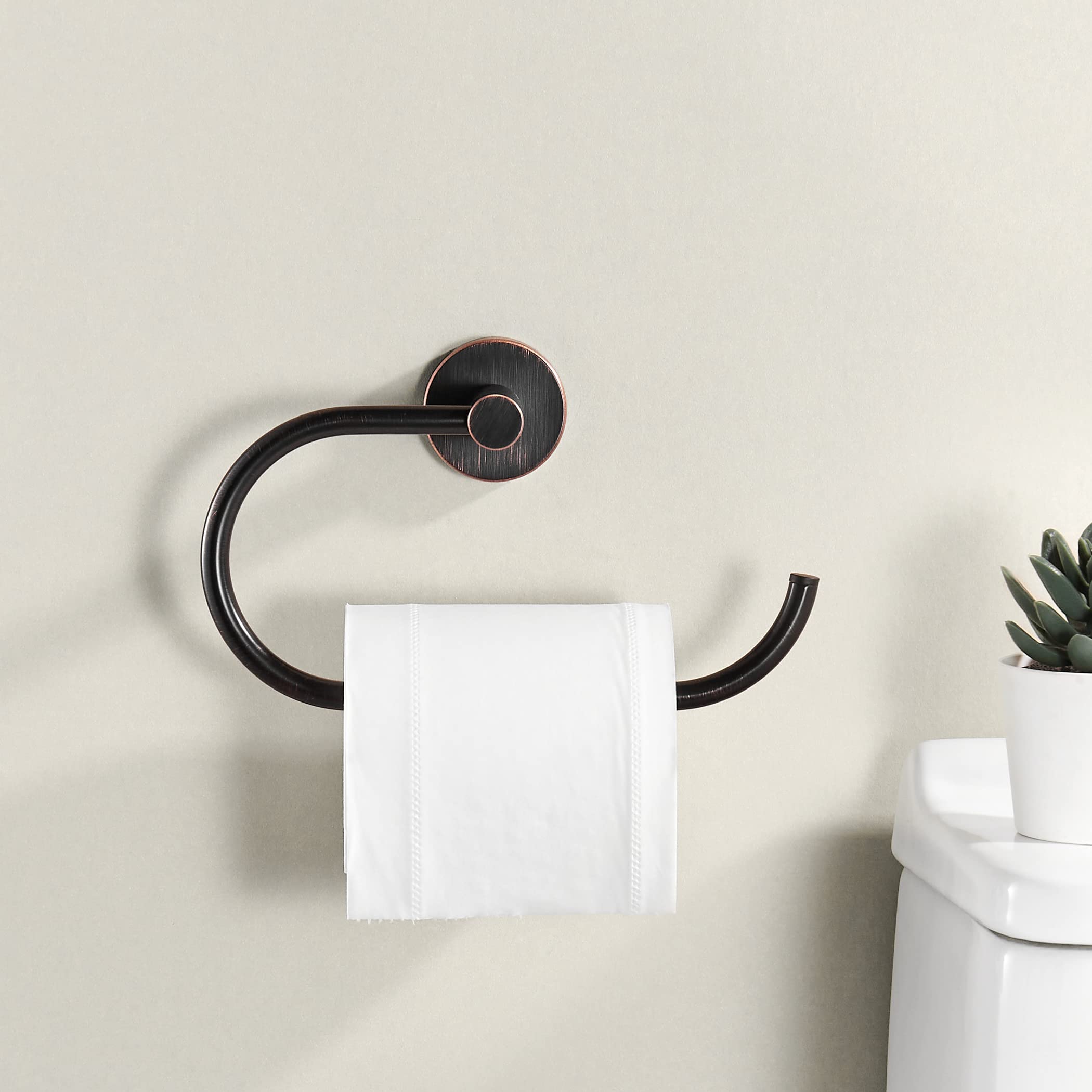 BigBig Home Bronze Toilet Paper Holder  Bathroom Toilet Roll Holder Oil Rubbed  Wall Mounted Toilet Tissue Holder Farmhouse Rustic ORB