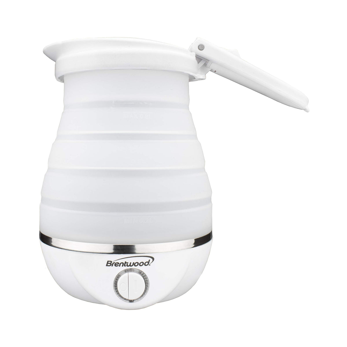 Brentwood Kt-1508W Dual Voltage 120/220 Volt 0.8 Liter Collapsible-Travel Kettle, White