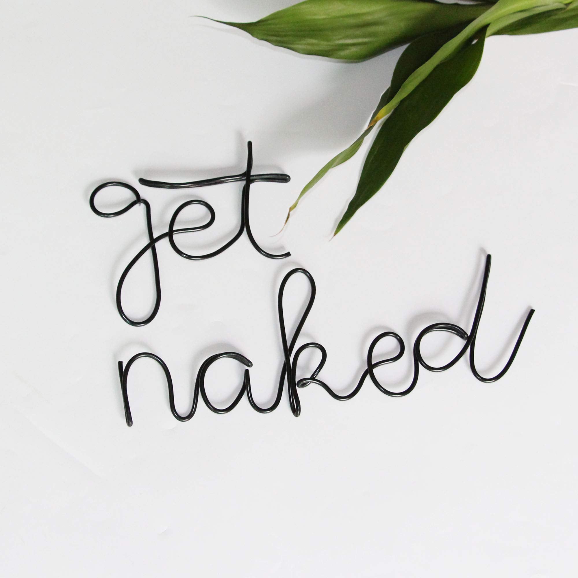 Get Naked Wall Sign for Funny Bathroom Decor Metal Letters Modern Home Farmhouse Decor Housewarming Bridal Gift