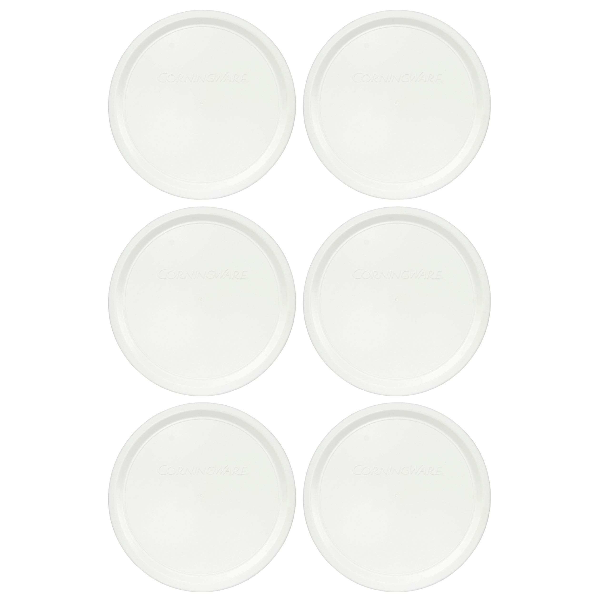 Corningware F24-Pc French White Food Storage Replacement Plastic Lid Made In The Usa - 6-Pack