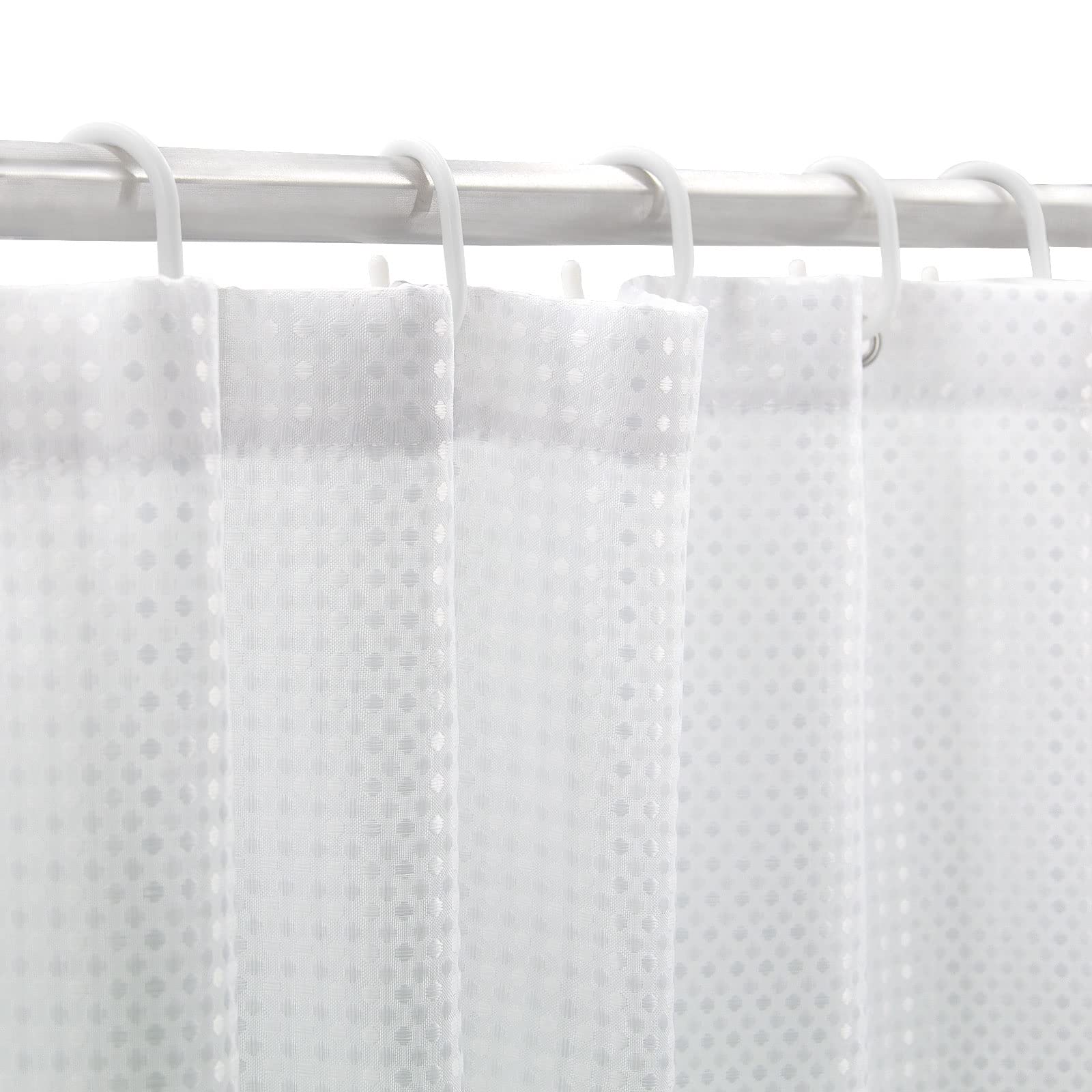 BBiggood 36 x 72 Small Stall Shower Curtain  Dark Green Ombre Narrow Shower Curtain for Bathroom  36 Inch Waffle Weave Fabric Shower Curtain Set with Hook  Water Repellent
