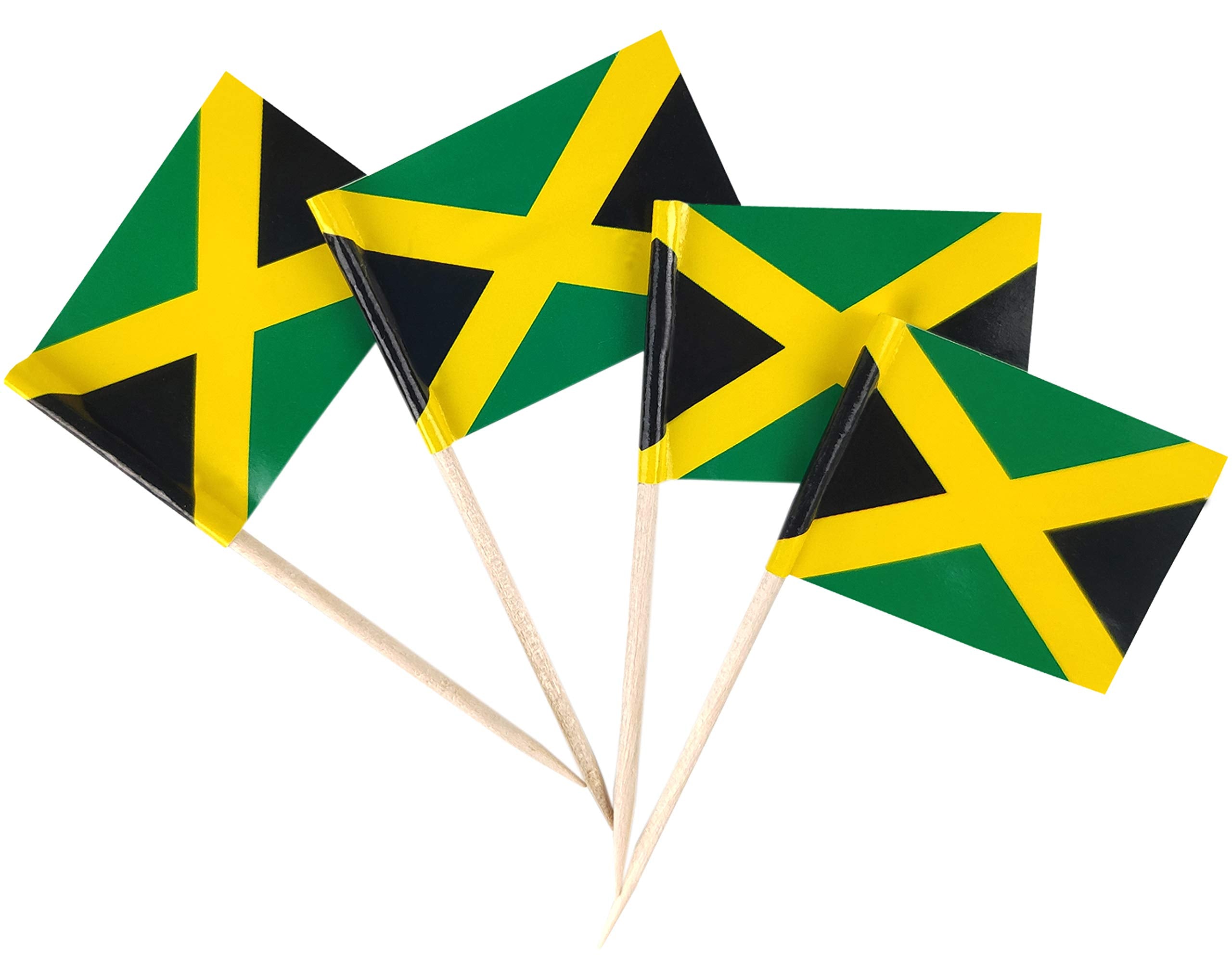 Jbcd Jamaica Toothpick Flag Jamaican Mini Small Cupcake Topper Flags (200 Pcs)