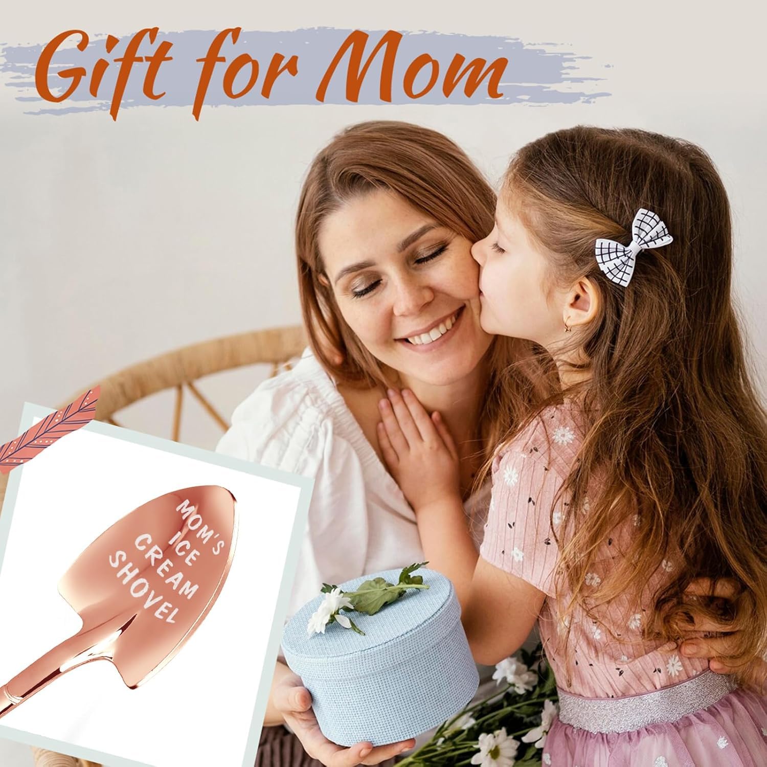 Gifts for Mom from Daughter Son Kids Mothers Day Gifts from Kids. MOM Birthday Gifts Ice Cream Spoon Scoop for Ice Cream Lovers,