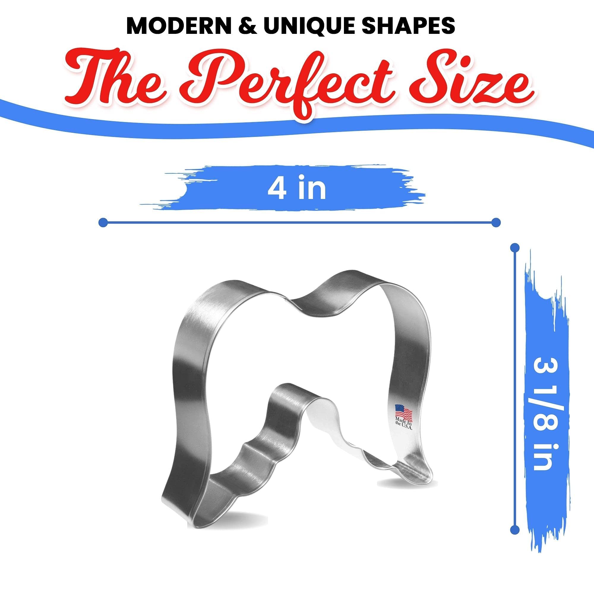 Foose Angel Wings Cookie Cutter 4 Inch -Tin Plated Steel Cookie Cutters - Angel Wings Cookie Mold