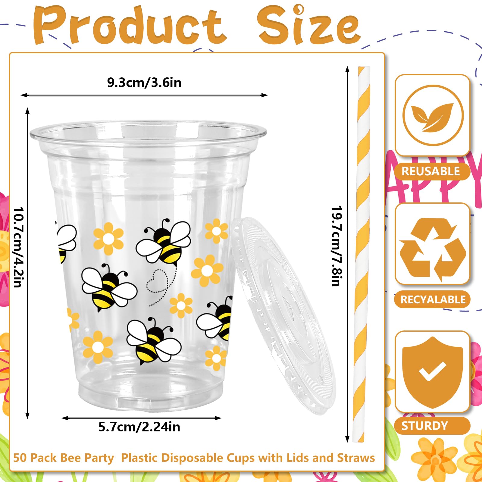 JarThenaAMCS 50Pcs Fall Plastic Cups with Lids and Straws Pink Gold Pumpkin Clear Plastic Cups 12oz Pumpkin Disposable Cups for